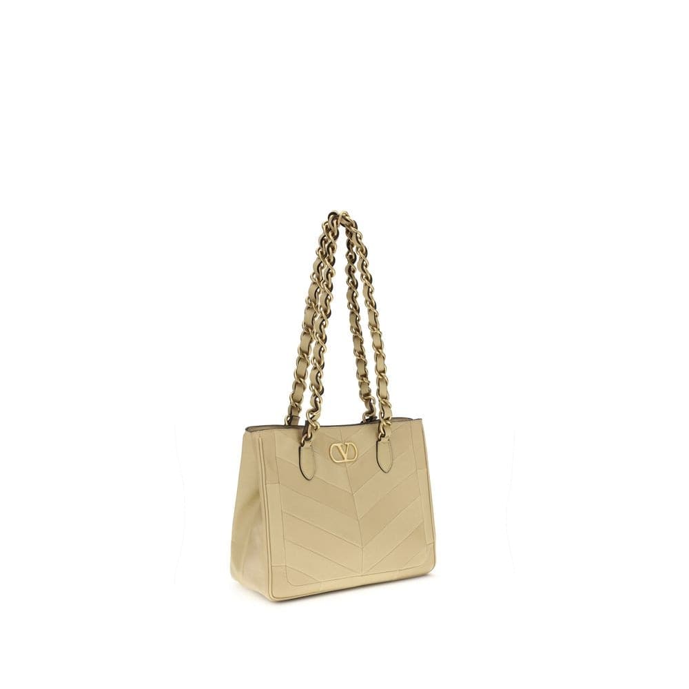 Valentino Garavani Gold Napa Leather / Calf Bos Taurus Shoulder Bag - 2