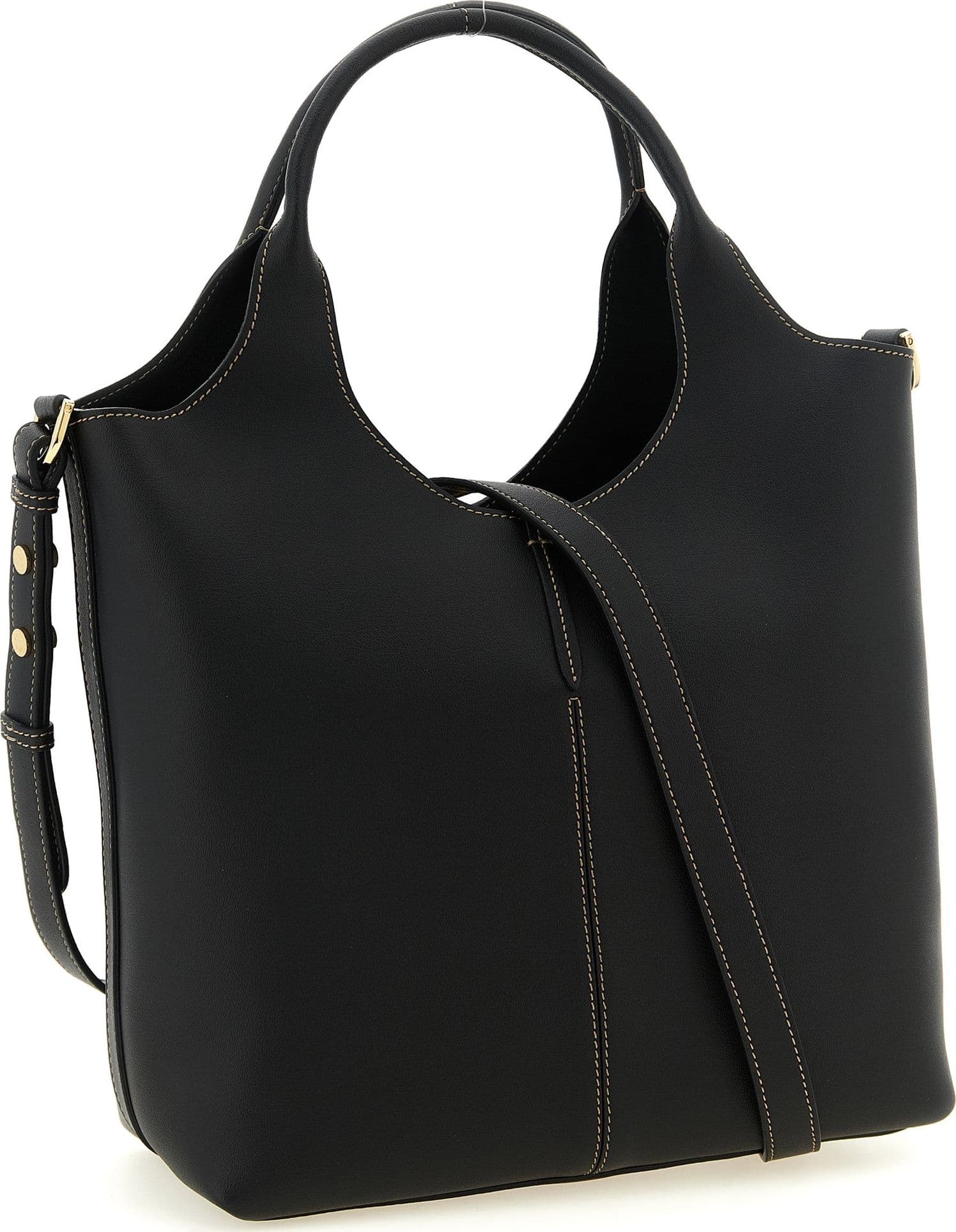 Tod's Black Calfskin Tote Bag - 2