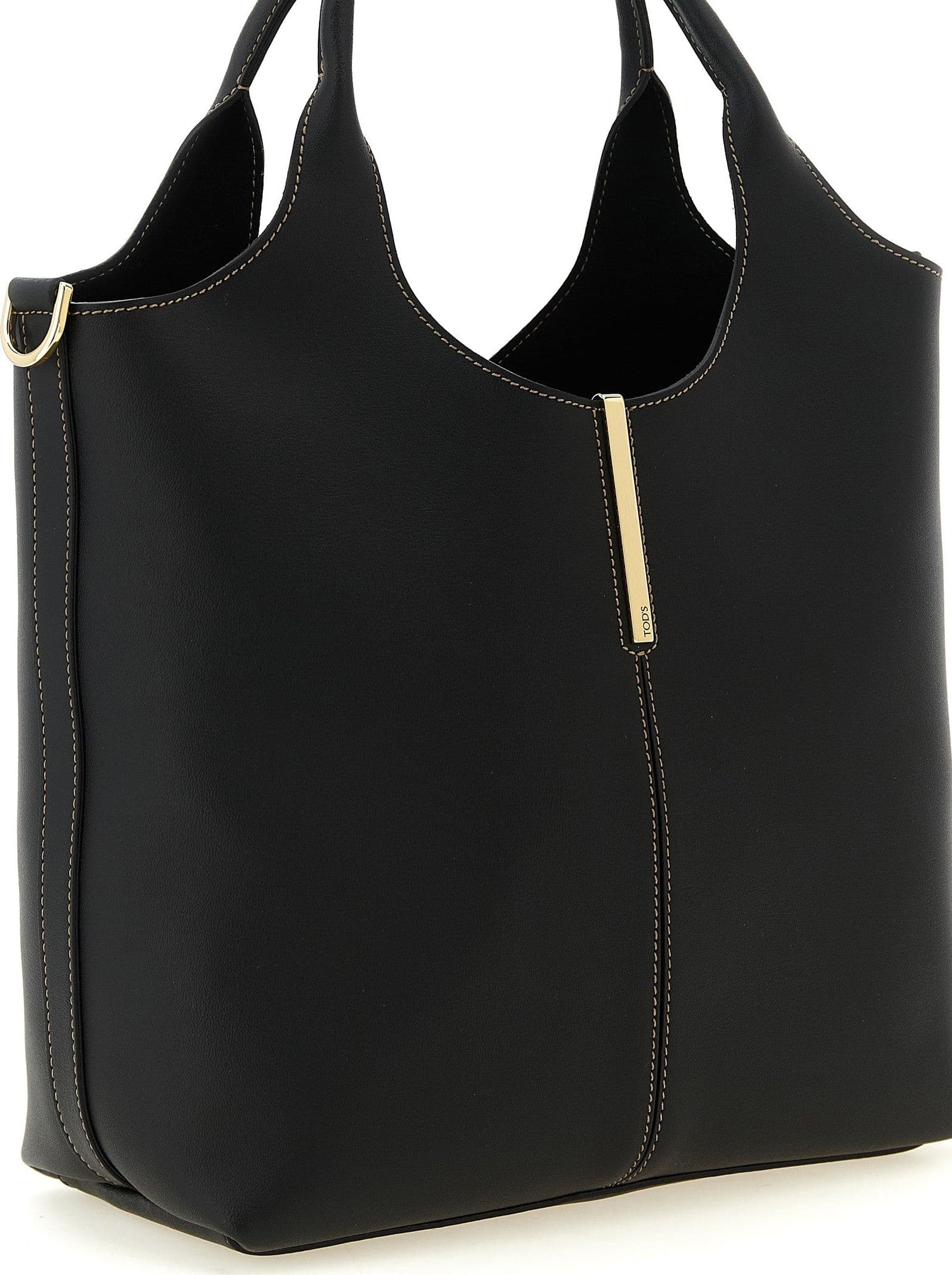Tod's Black Calfskin Tote Bag - 3