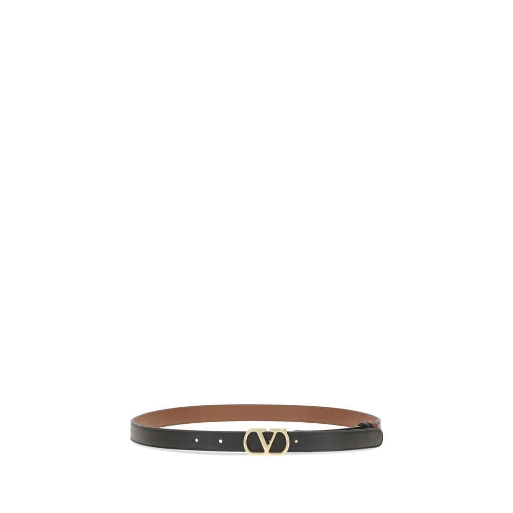 Valentino Garavani Black Calf Leather Bos Taurus Belt - 2