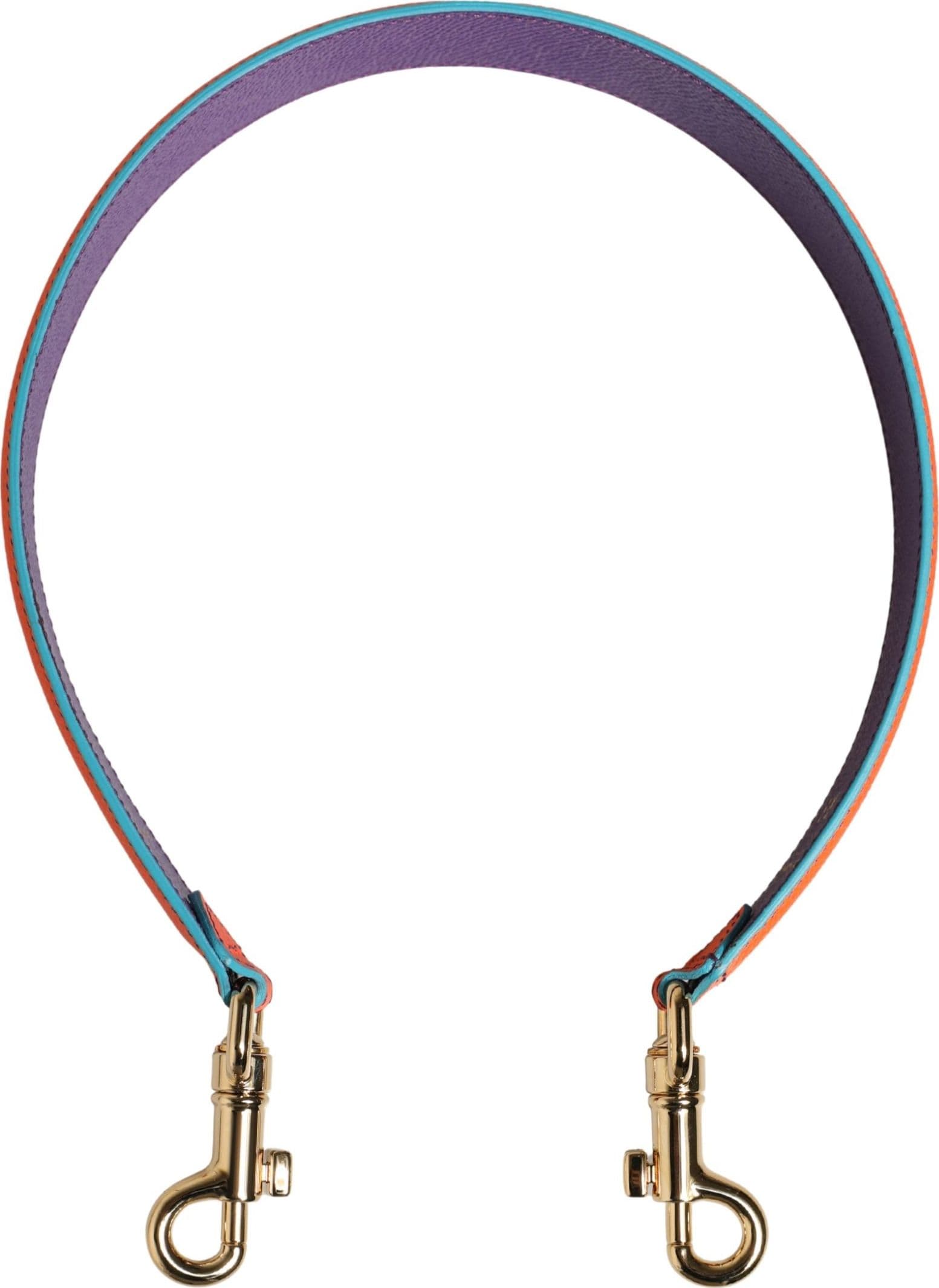 Dolce & Gabbana Orange Purple Calf Leather Bag Accessory  Shoulder Strap - 5