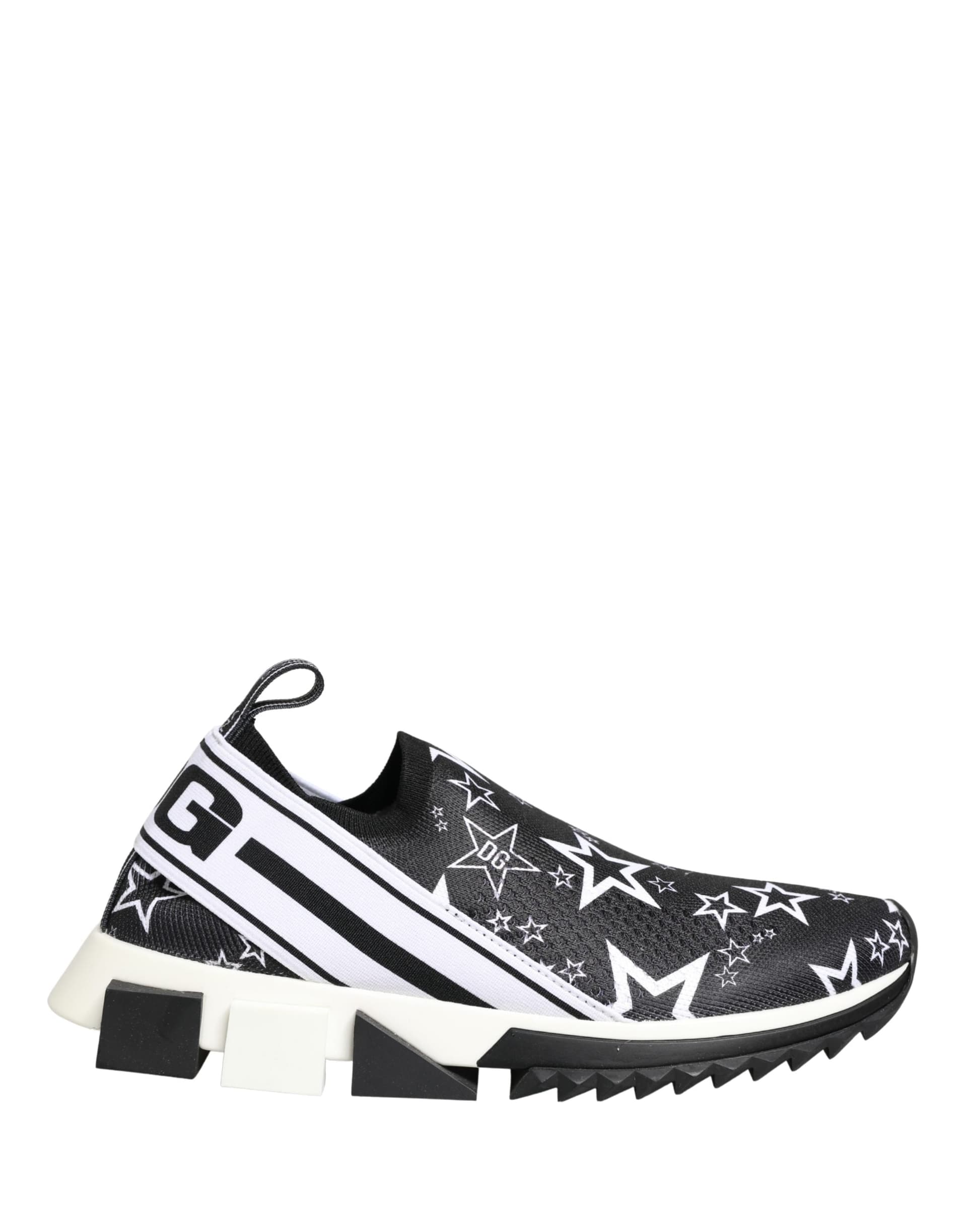 Dolce & Gabbana Black Stars Logo SORRENTO Sneakers Shoes - 2