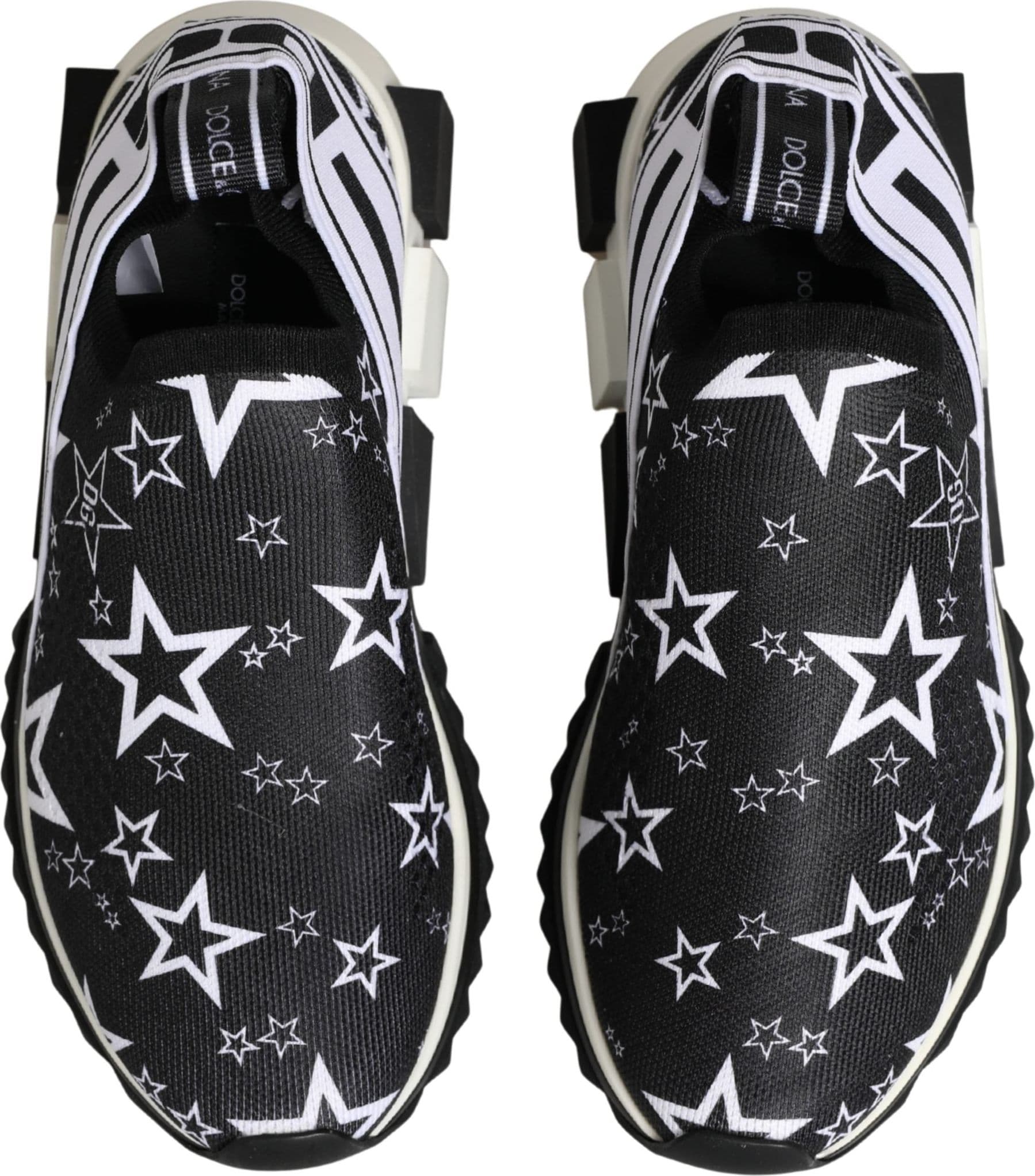 Dolce & Gabbana Black Stars Logo SORRENTO Sneakers Shoes - 6