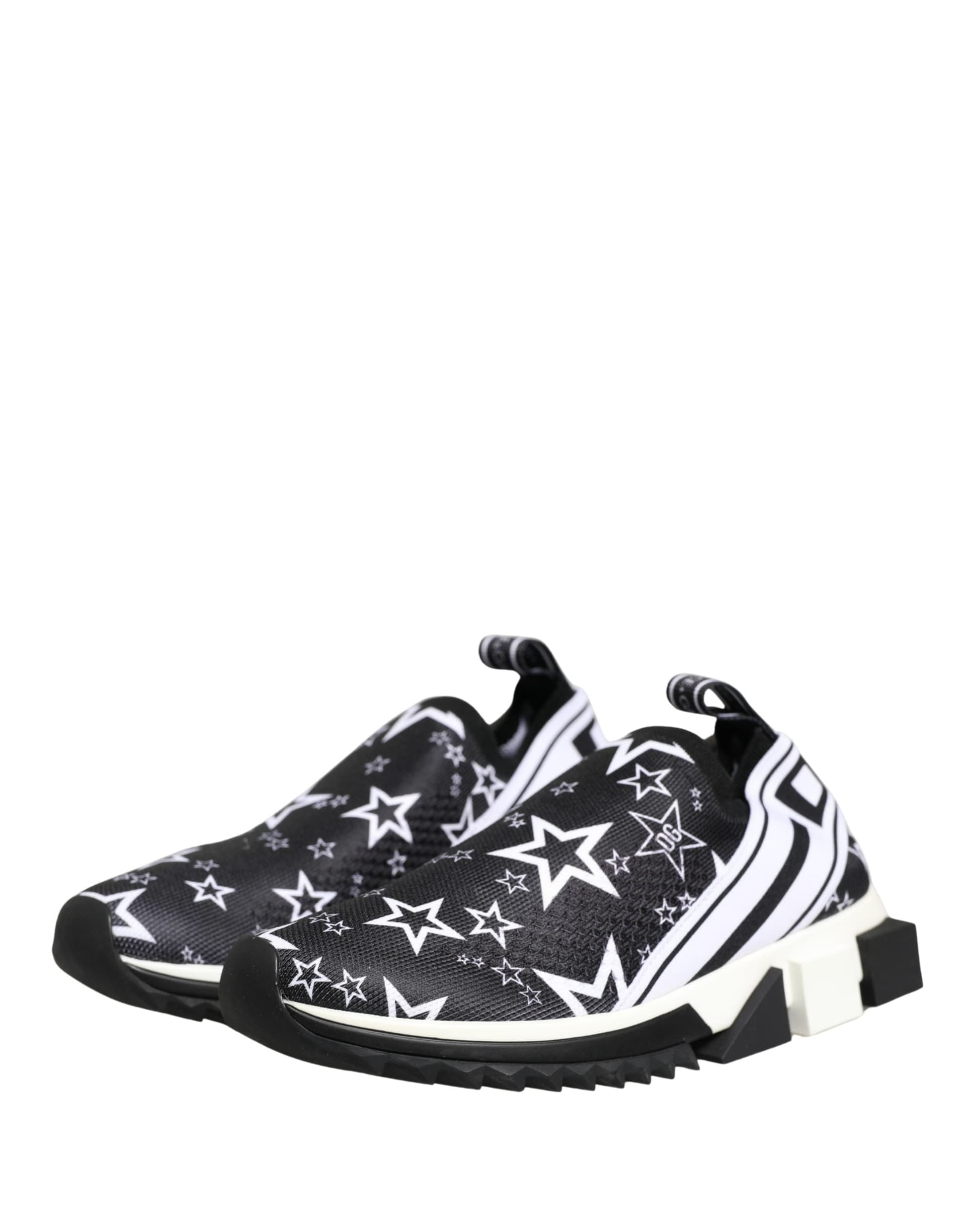 Dolce & Gabbana Black Stars Logo SORRENTO Sneakers Shoes - 7