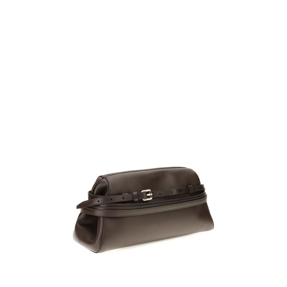 Moschino Brown Goatskin Clutch Bag - 2