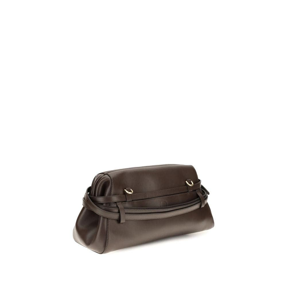 Moschino Brown Goatskin Clutch Bag - 3