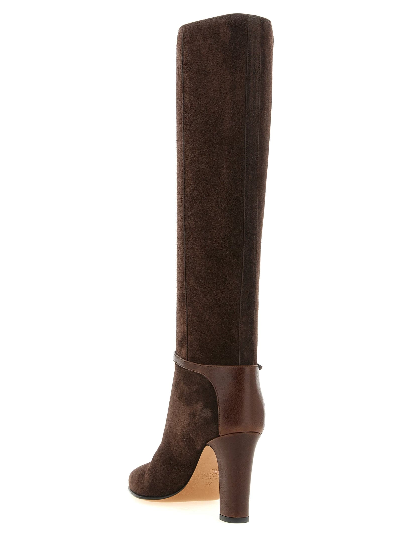 Valentino Garavani Brown Calfskin Over The Knee - 3