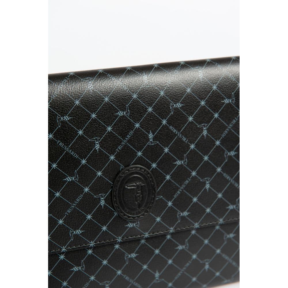 Trussardi Black Polyester Men Clutch - 2