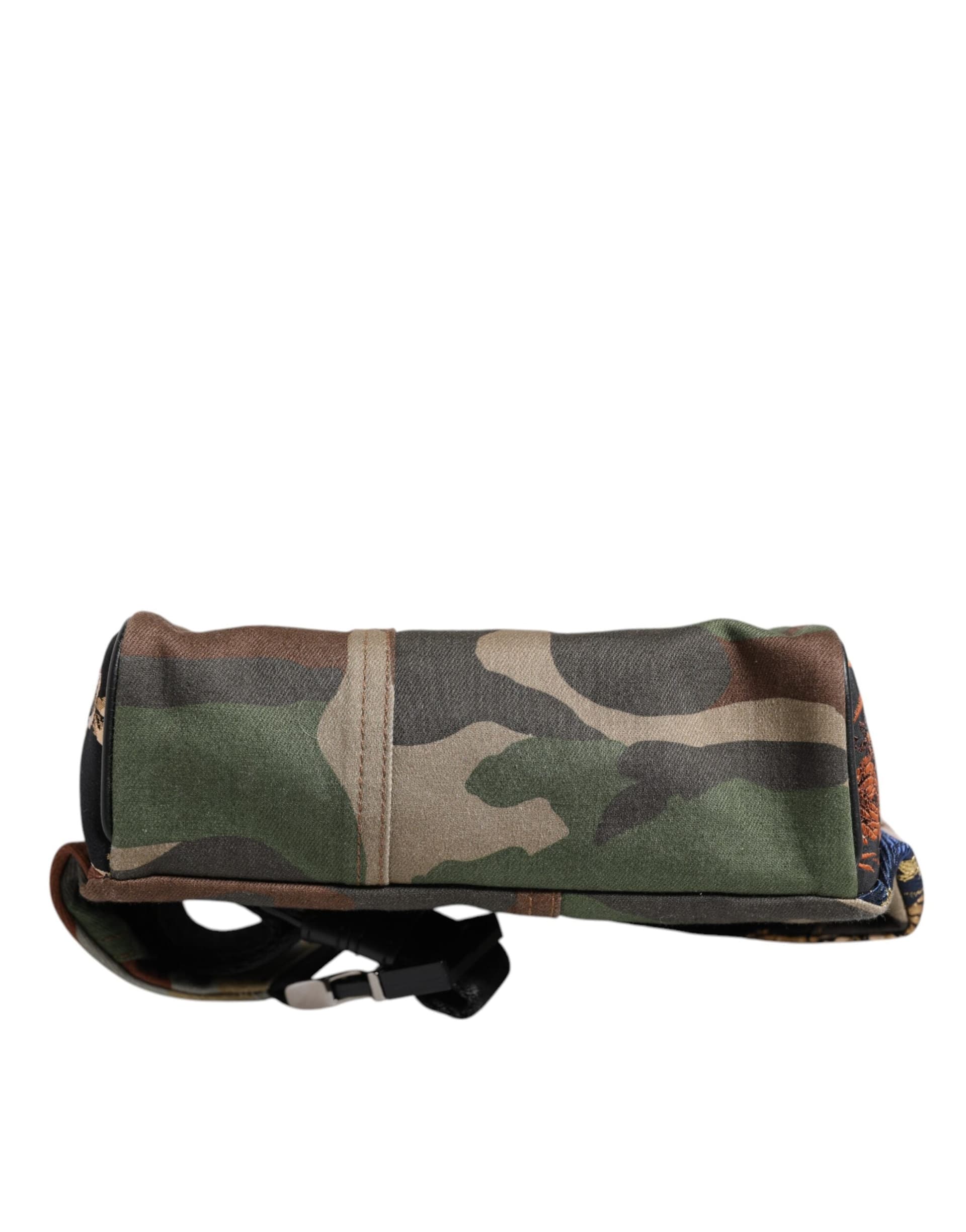 Dolce & Gabbana Multicolor Camouflage Patchwork Logo Waist Fanny Pack Bag - 4