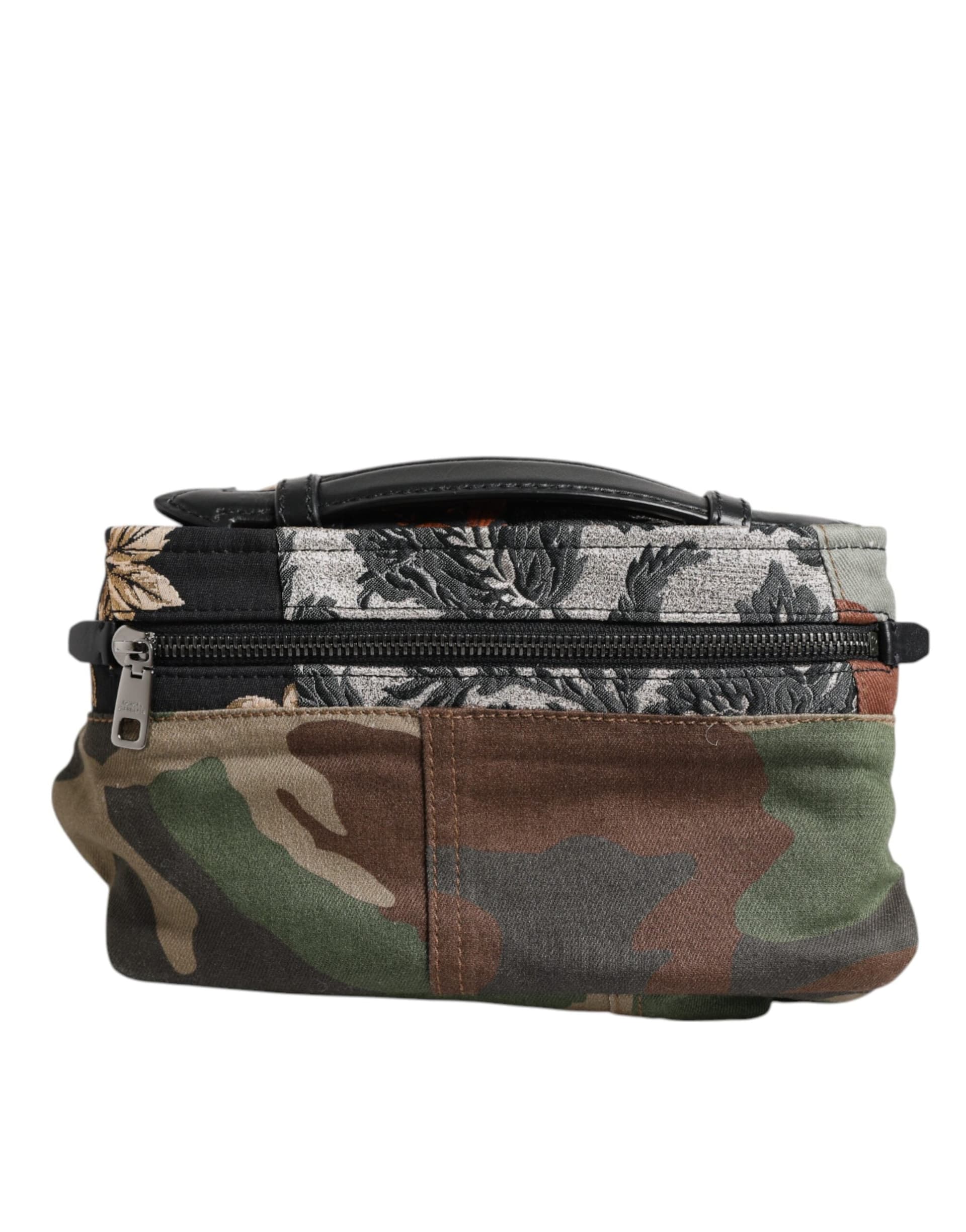 Dolce & Gabbana Multicolor Camouflage Patchwork Logo Waist Fanny Pack Bag - 5