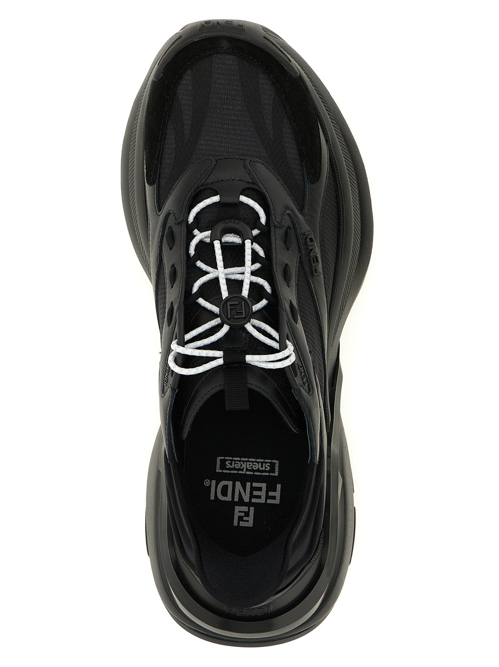 Fendi Black Calfskin Athletic Sneakers - 4