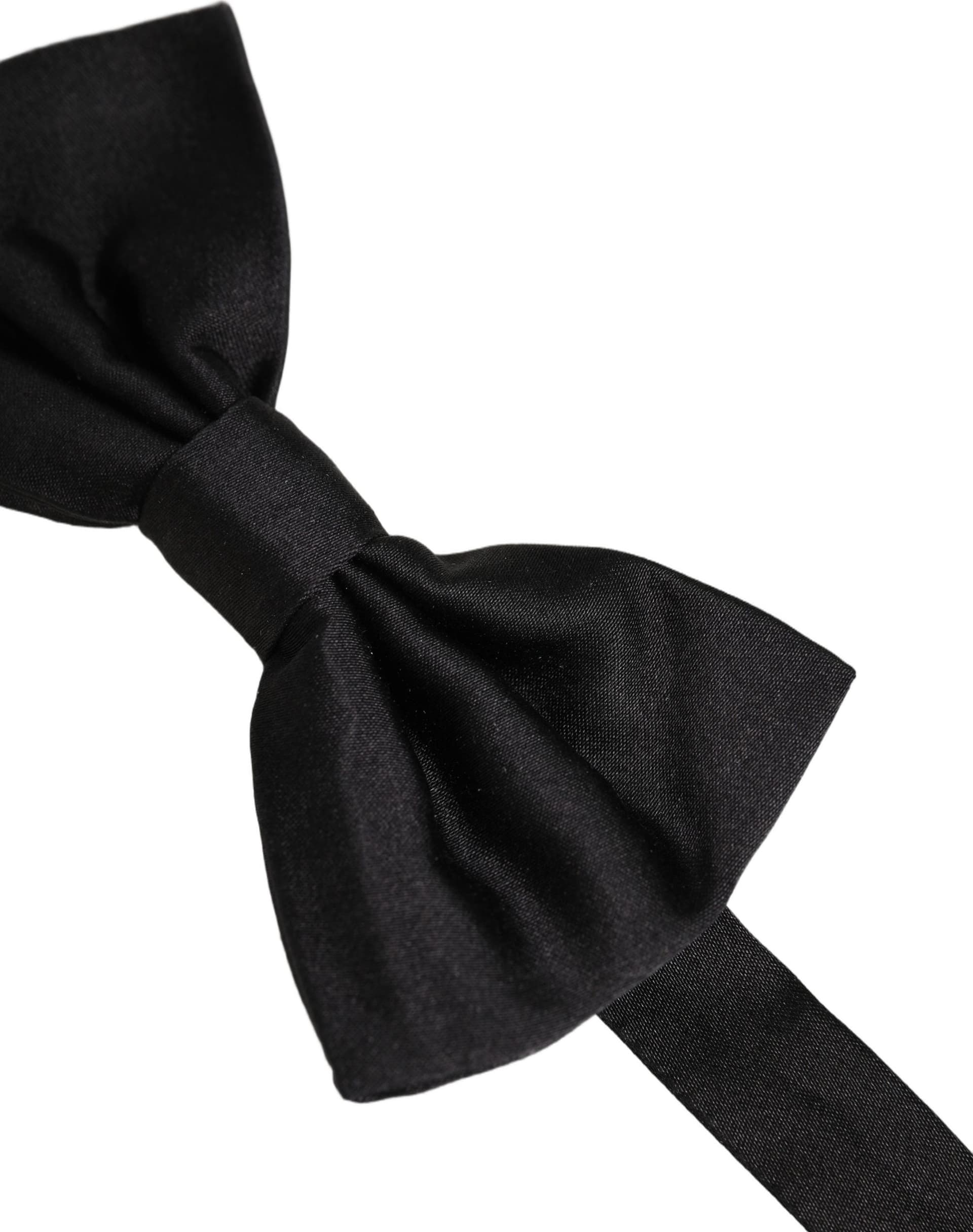 Dolce & Gabbana Men Black 100% Silk Adjustable Neck Papillon Bow Tie - 4