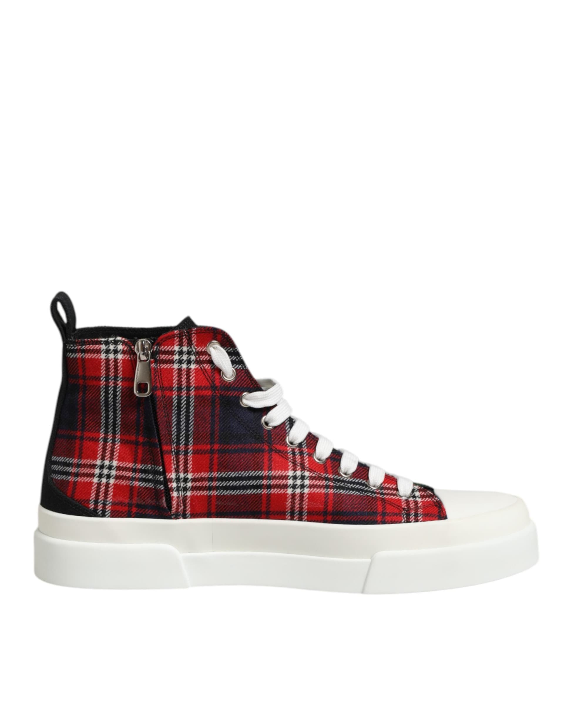 Dolce & Gabbana Multicolor Cotton High Top Men Sneakers Shoes - 7