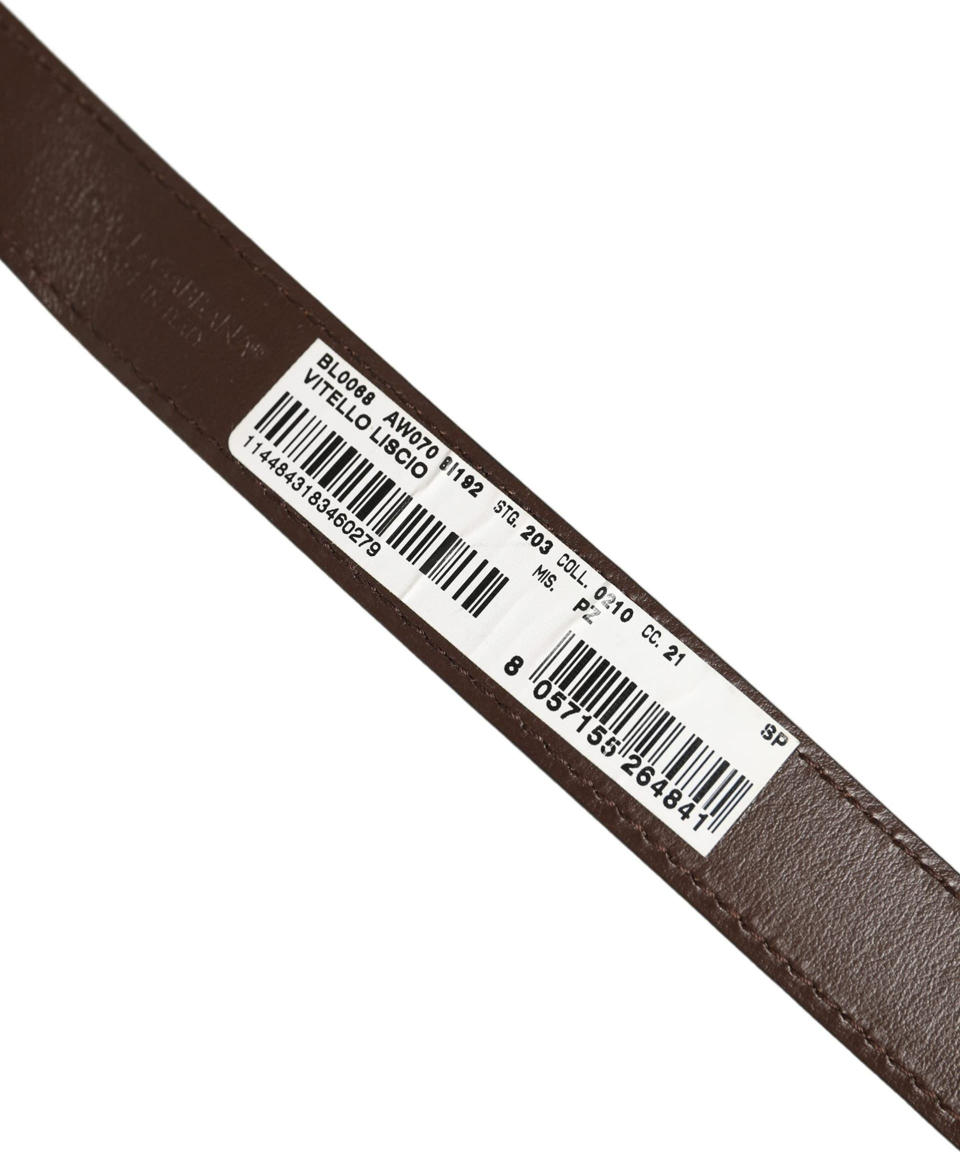 Dolce & Gabbana Brown Calfskin Leather Gold Buckle Belt Strap Bracelet - 5