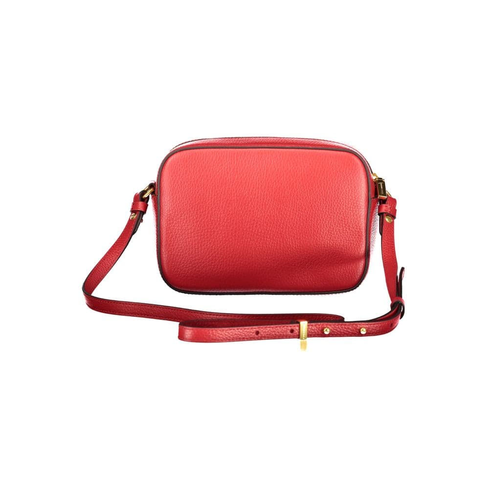 Coccinelle Rosso Leather Women's Bag with Adjustable Strap and Pockets - 2