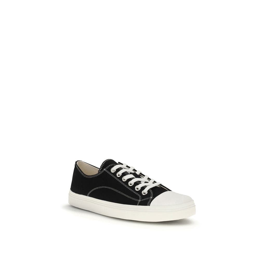 Moschino Black Cotton Low Top Sneakers - 2