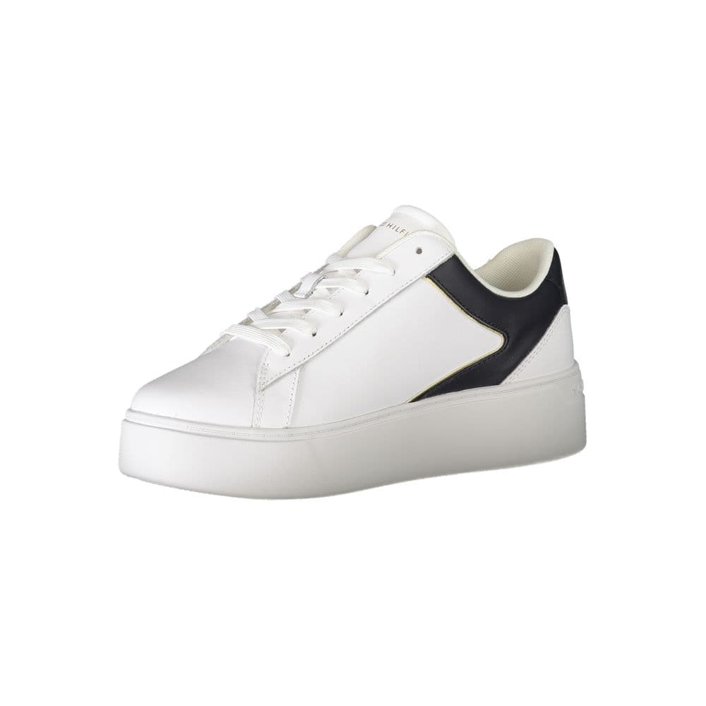 Tommy Hilfiger Bianco Polyurethane Women Sneaker - 3