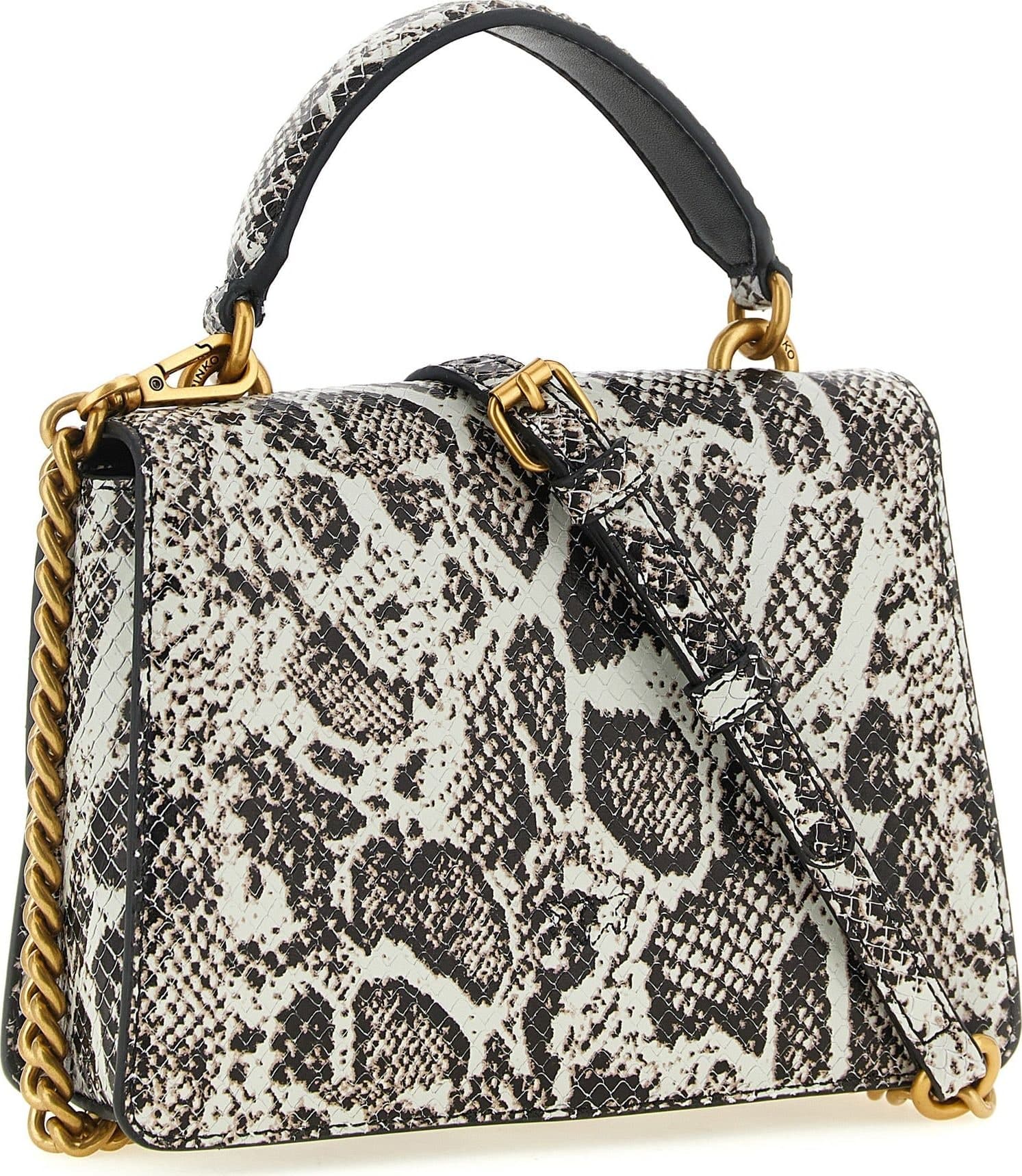 PINKO Gray Calfskin Handbag - 2