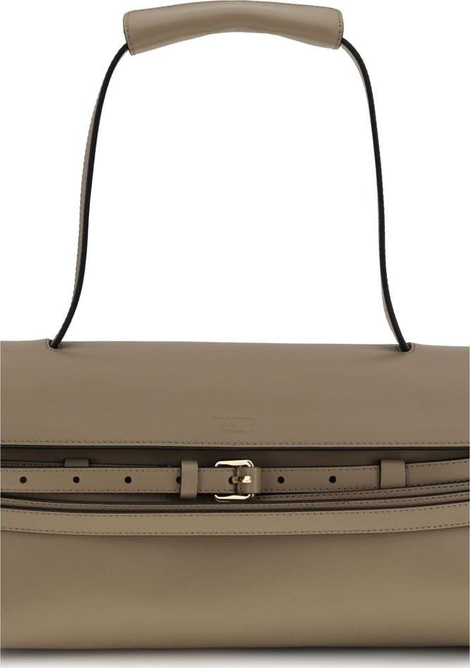 Moschino Beige Calf Leather Bos Taurus Shoulder Bag - 4