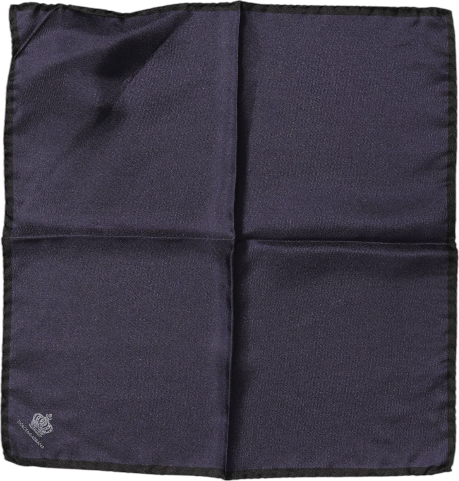 Dolce & Gabbana Blue DG Crown Silk Square Men Foulard Scarf