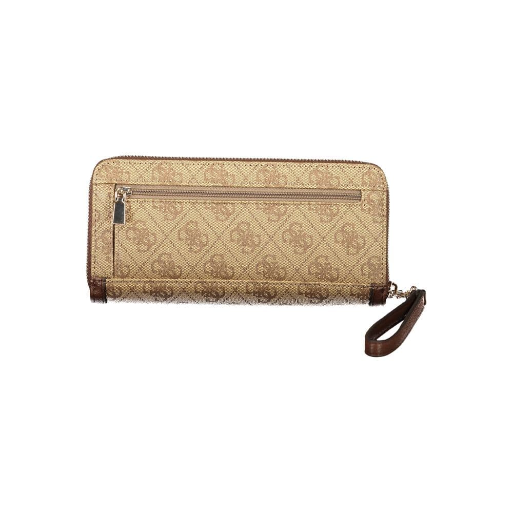Guess Jeans Beige Poliuretano Womens Wallet With Zip Closure - 2