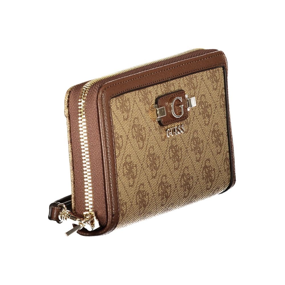 Guess Jeans Beige Poliuretano Womens Wallet With Zip Closure - 3
