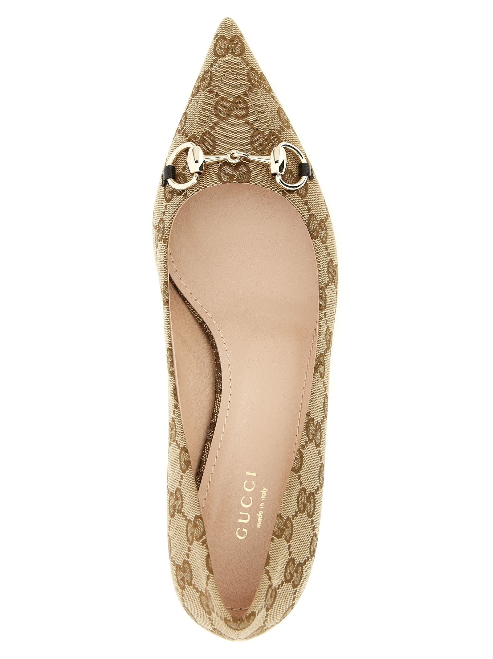 Gucci Beige Polyester Mid Heel Pumps - 4