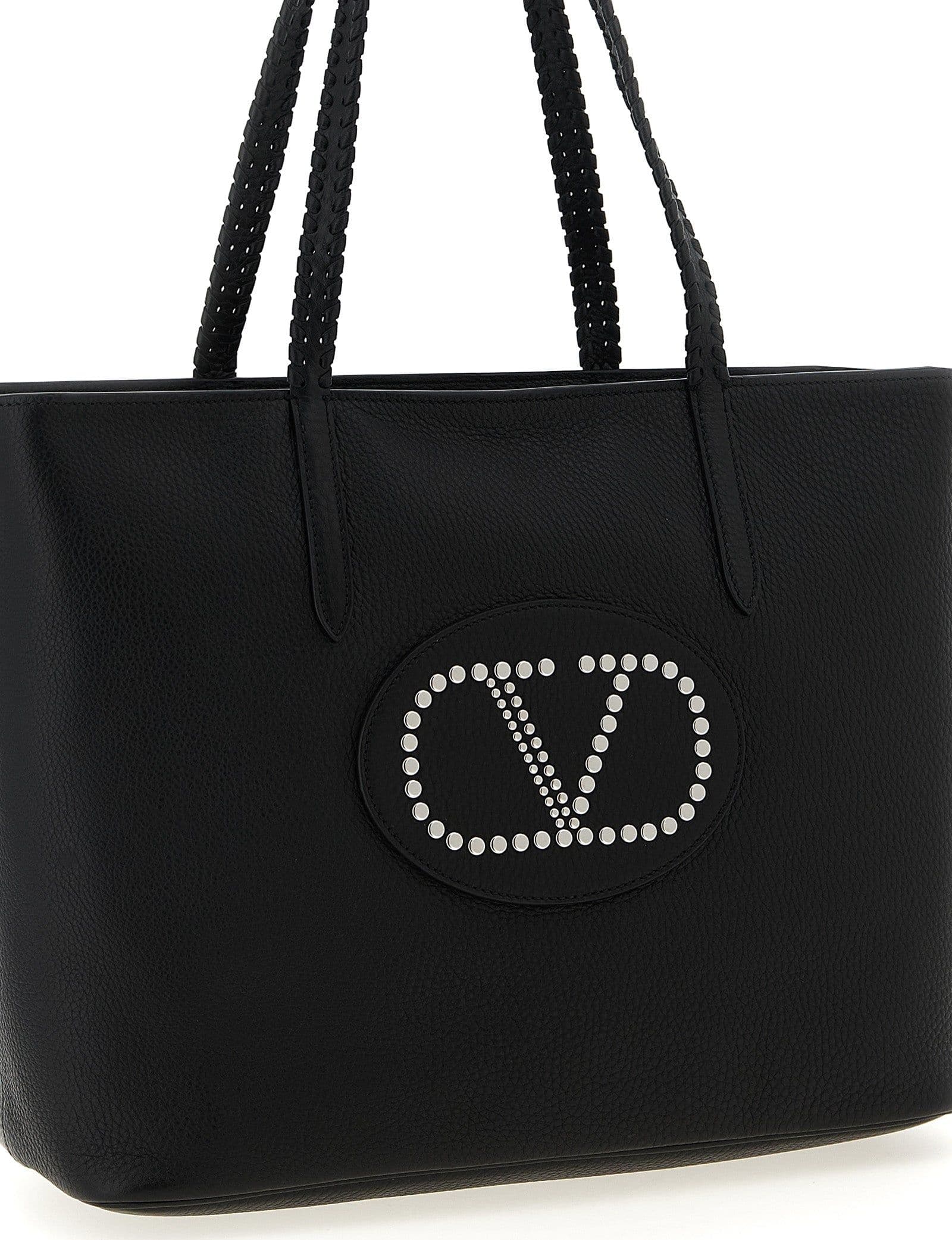Valentino Garavani Black Calfskin Tote Bag - 3