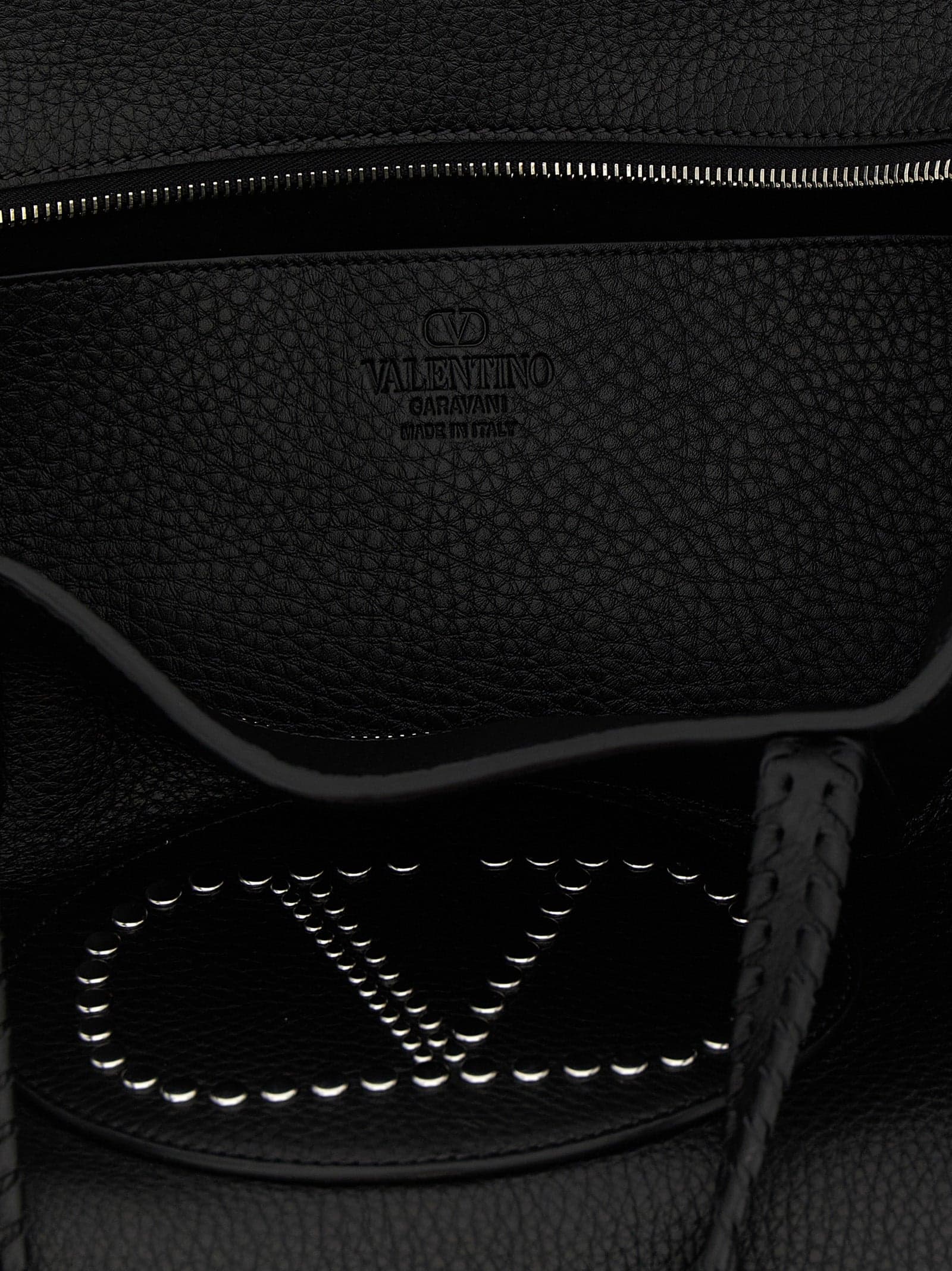 Valentino Garavani Black Calfskin Tote Bag - 4
