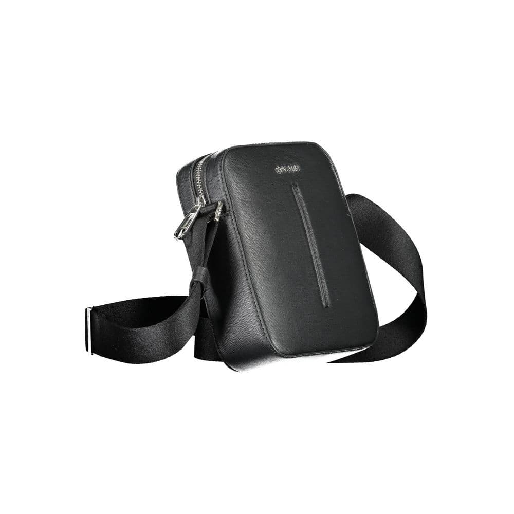 Calvin Klein Black Polyester Men's Shoulder Bag - 3