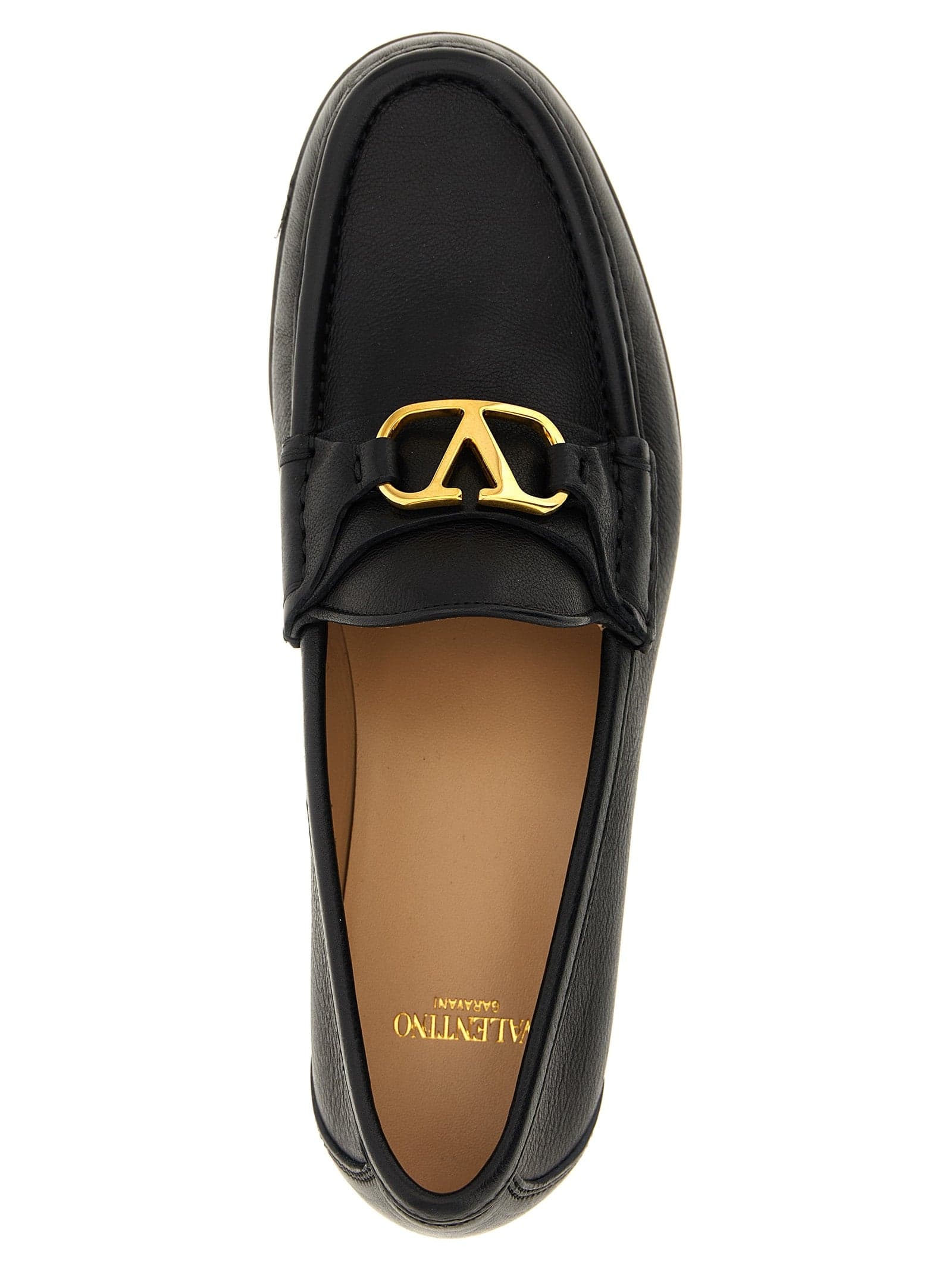 Valentino Garavani Black Buffalo Leather Slip-On Loafers - 4