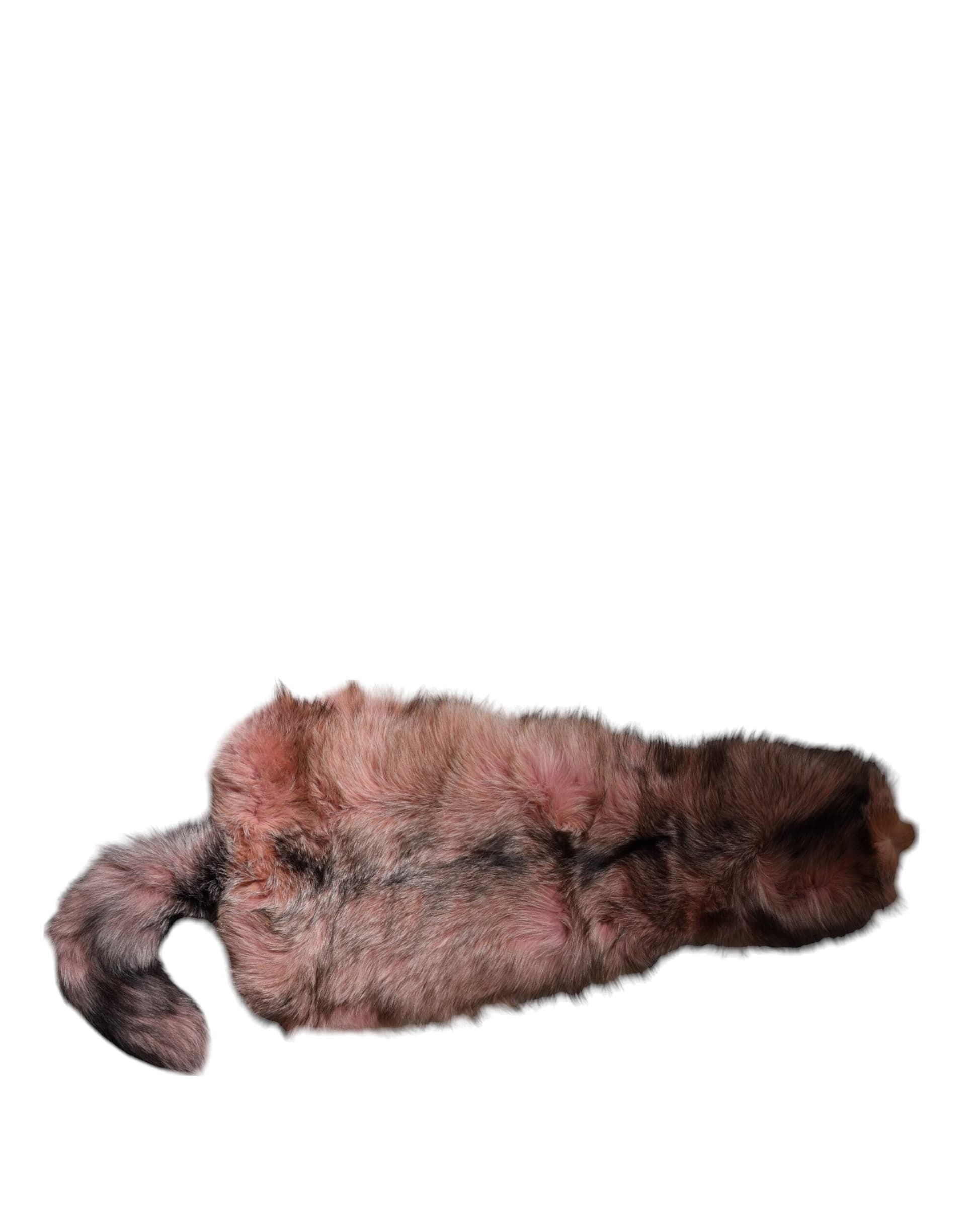 Dolce & Gabbana Pink Frost Fox Fur Neck Warmer Winter Scarf - 4
