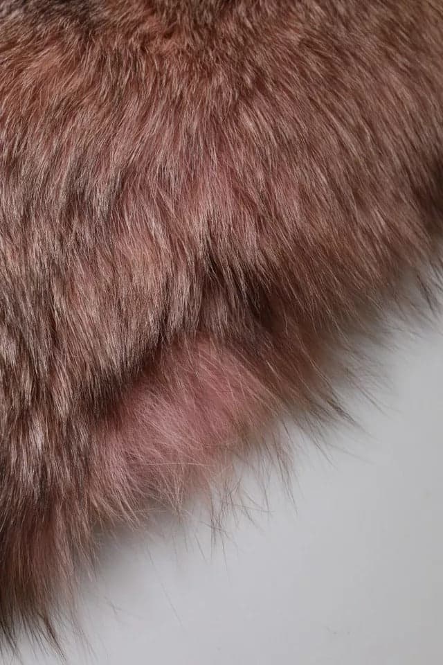 Dolce & Gabbana Pink Frost Fox Fur Neck Warmer Winter Scarf - 4