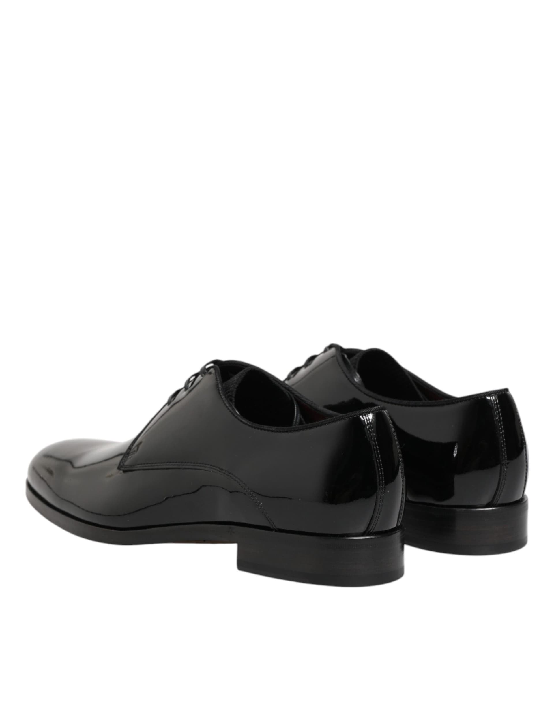 Dolce & Gabbana Black Calfskin Leather Derby Dress Shoes - 4