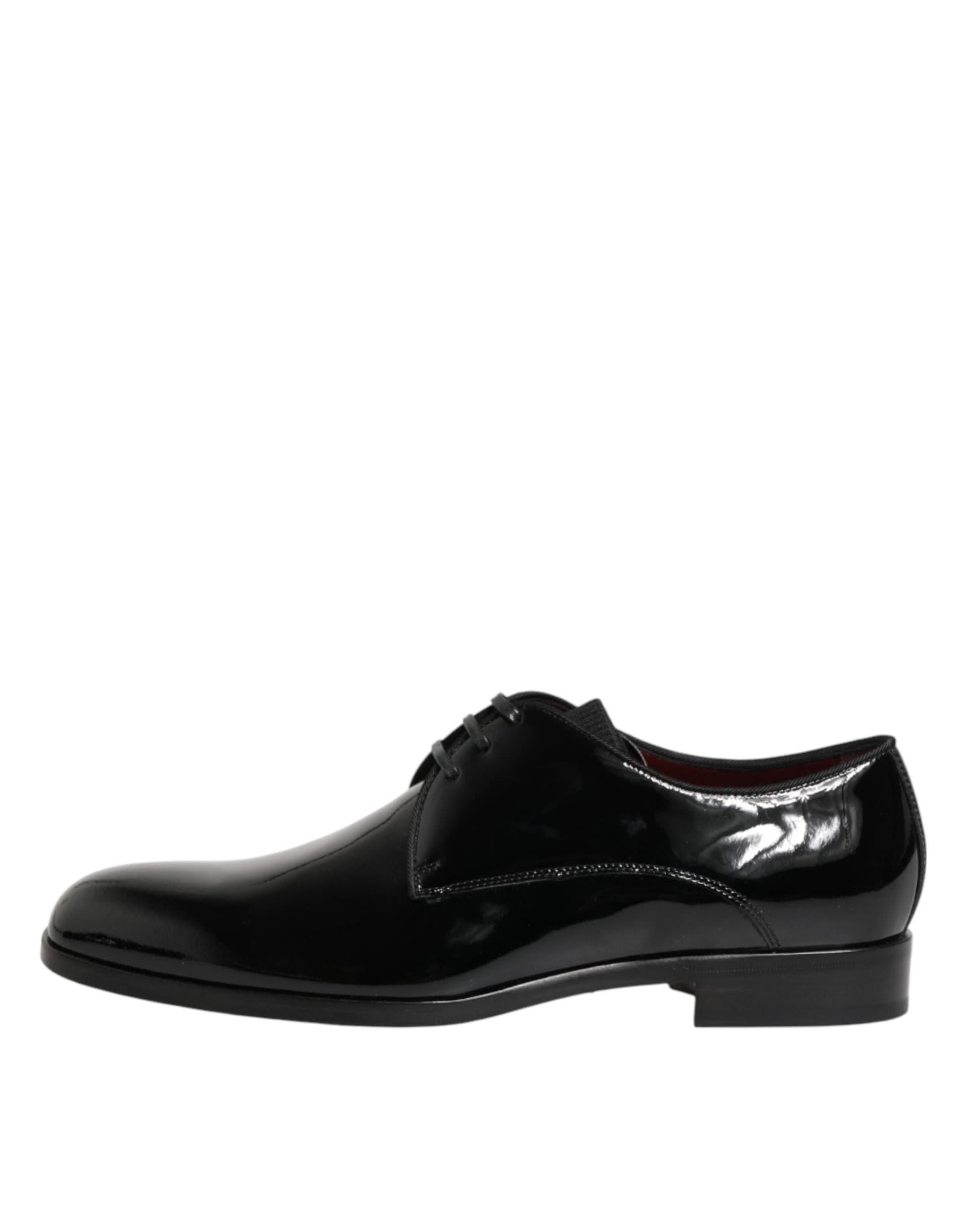 Dolce & Gabbana Black Calfskin Leather Derby Dress Shoes - 5