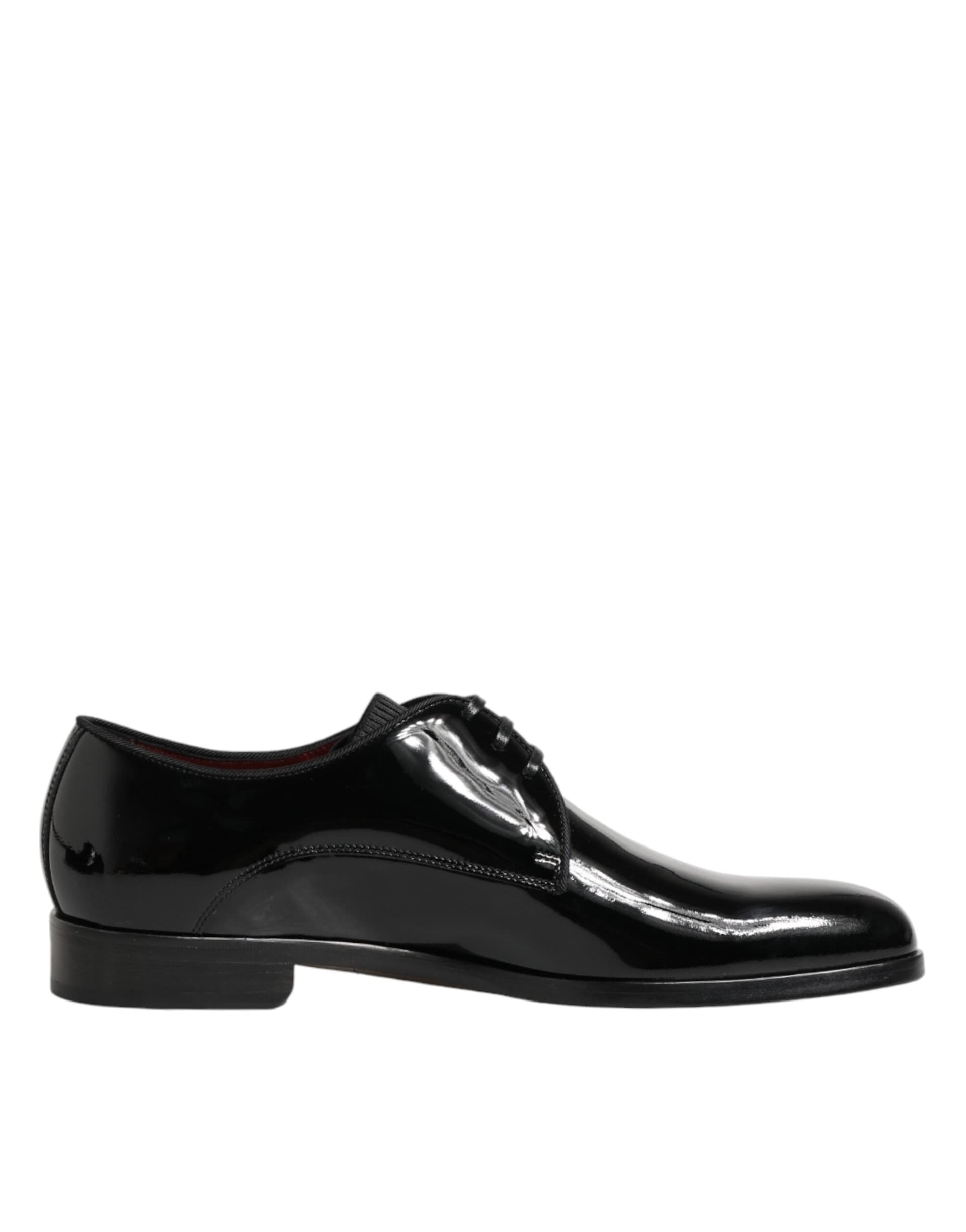 Dolce & Gabbana Black Calfskin Leather Derby Dress Shoes - 6