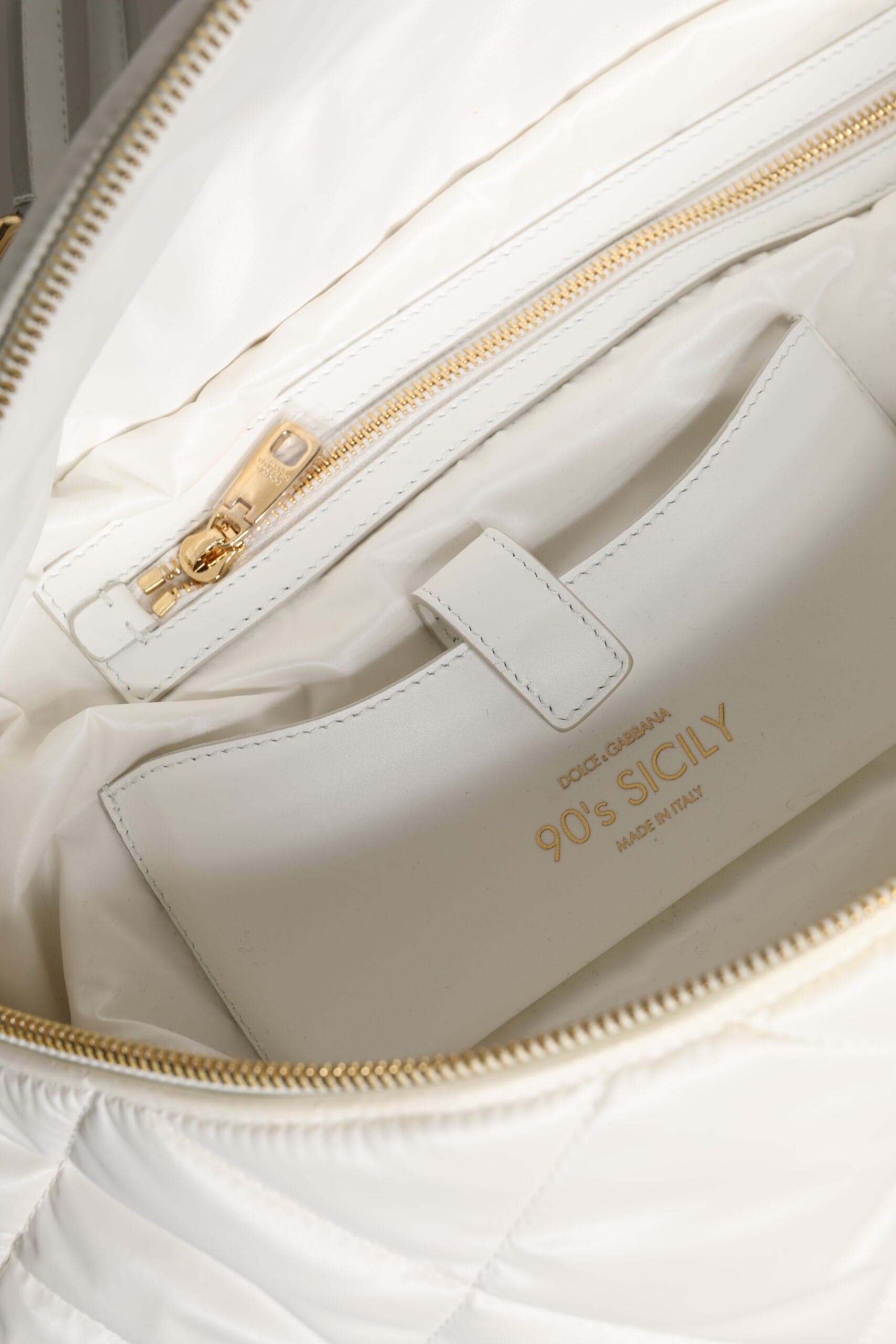 Dolce & Gabbana White Quilted Logo Plaque Belt Waist Fanny Pack Bag - 8