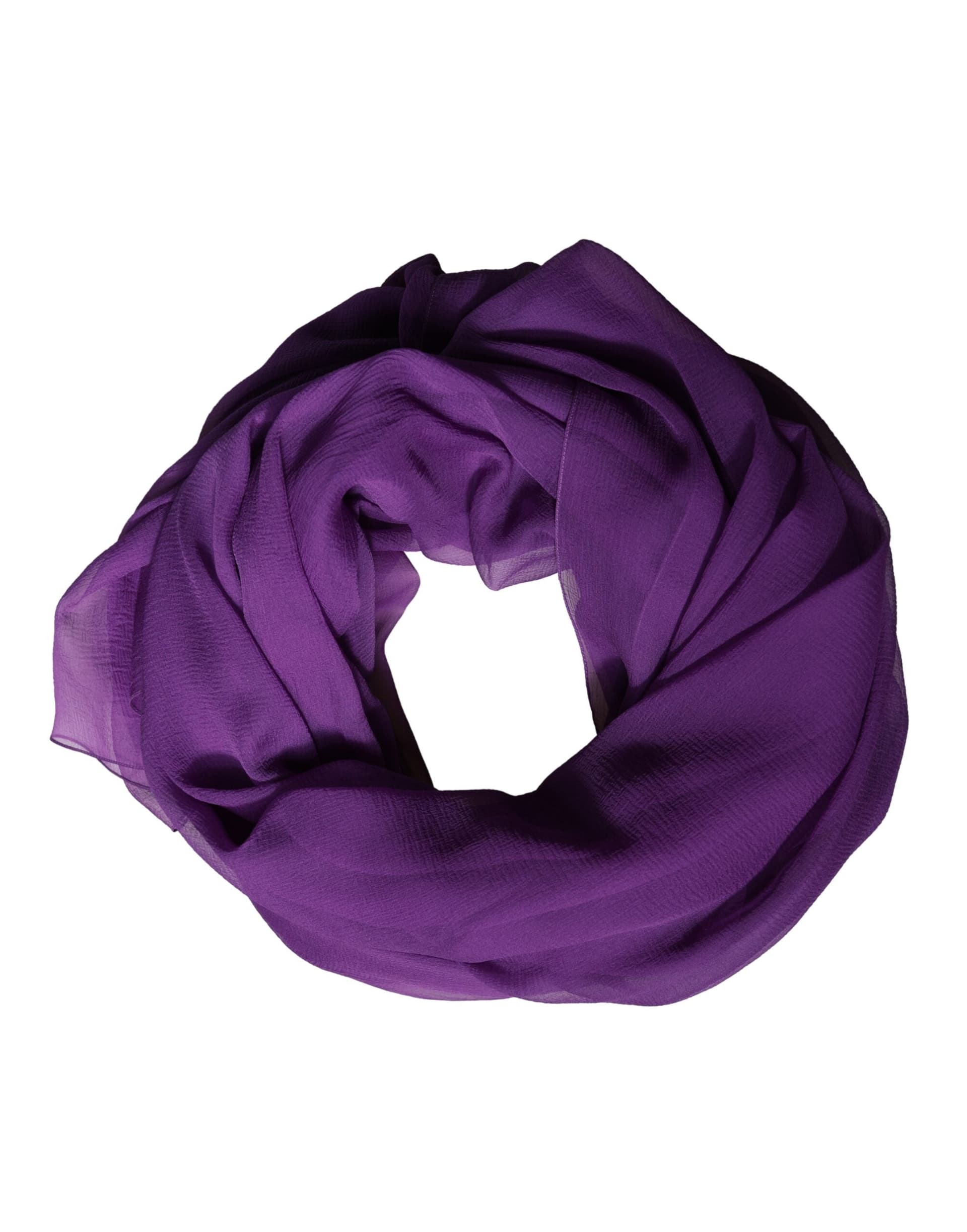 Dolce & Gabbana Purple Silk Neck Wrap Shawl Stole 200cm x 134cm Scarf - 6