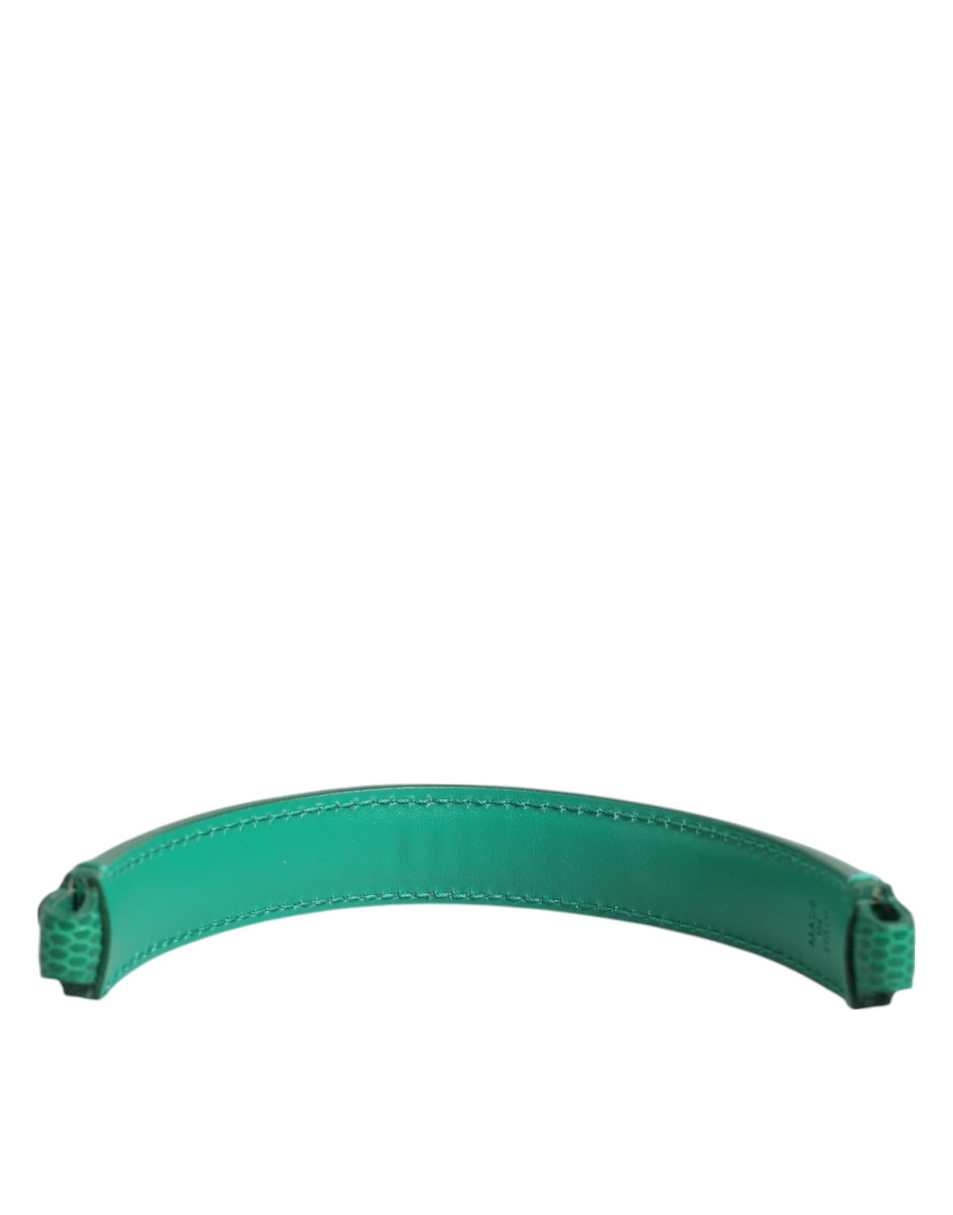 Dolce & Gabbana Green Embellished Leather Bag Handle Women Shoulder Strap - 6