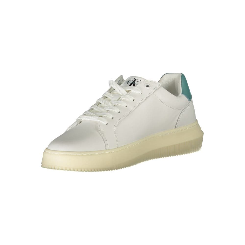 Calvin Klein White Leather Men's Sneaker - 3