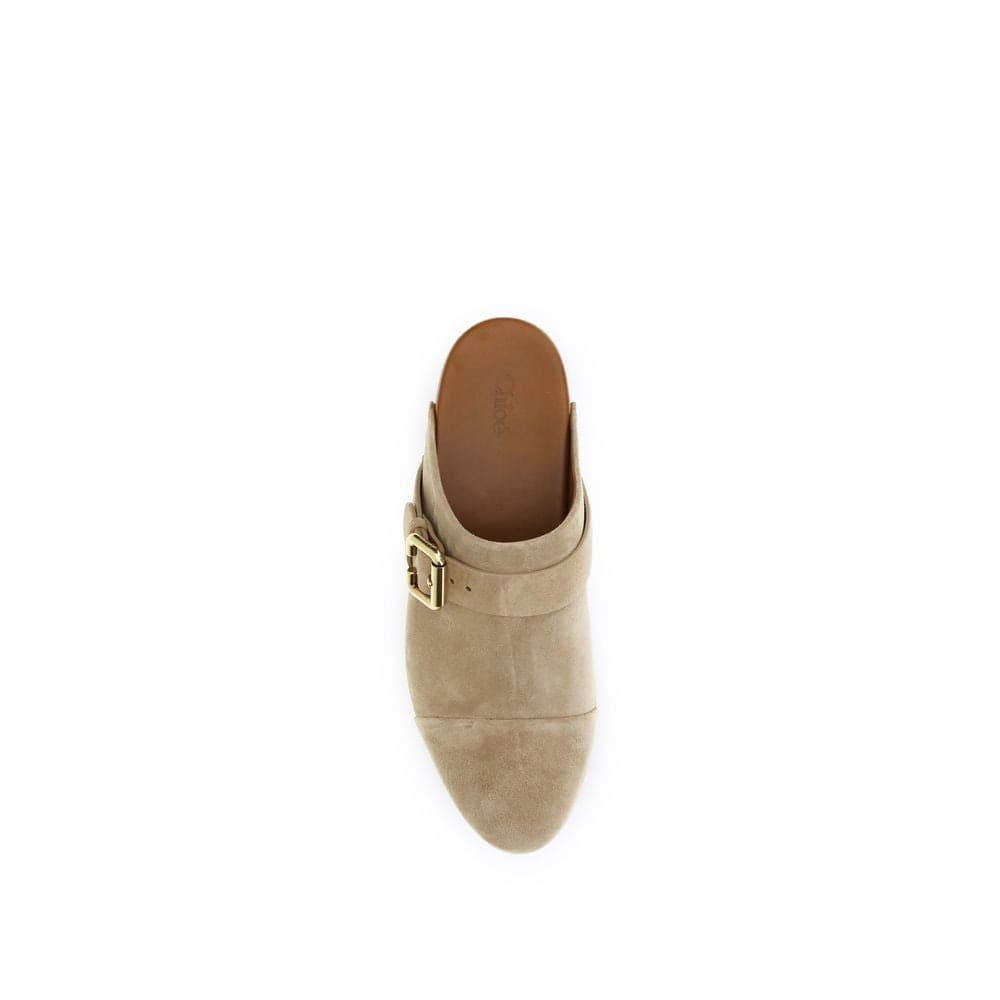 Chloé Beige Calf Leather Bos Taurus Clogs - 4