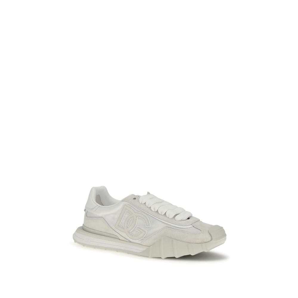 Dolce & Gabbana White Calf Leather Bos Taurus Athletic Sneakers - 2