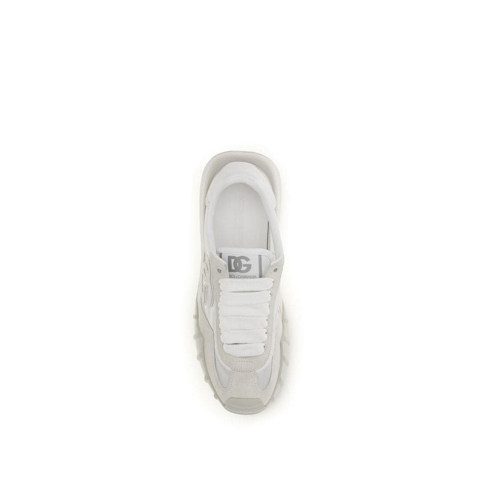 Dolce & Gabbana White Calf Leather Bos Taurus Athletic Sneakers - 4