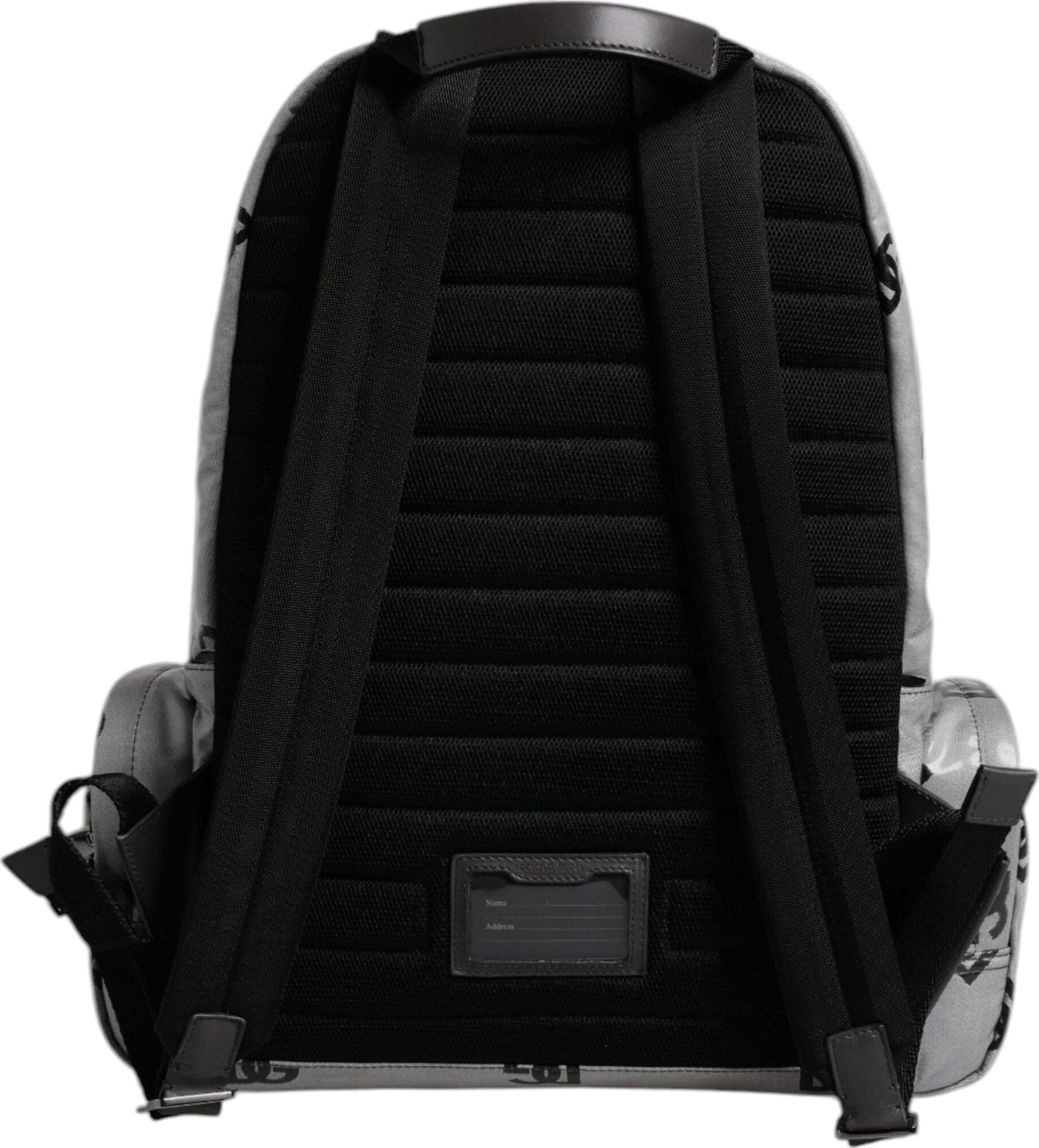 Dolce & Gabbana Polyester Gray Black DG Logo Plaque Backpack Bag - 5