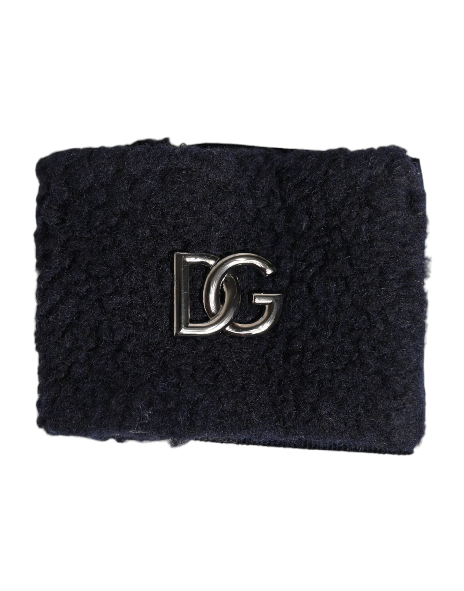 Dolce & Gabbana Black Polyester Logo Plaque Men One Size Wristband - 2