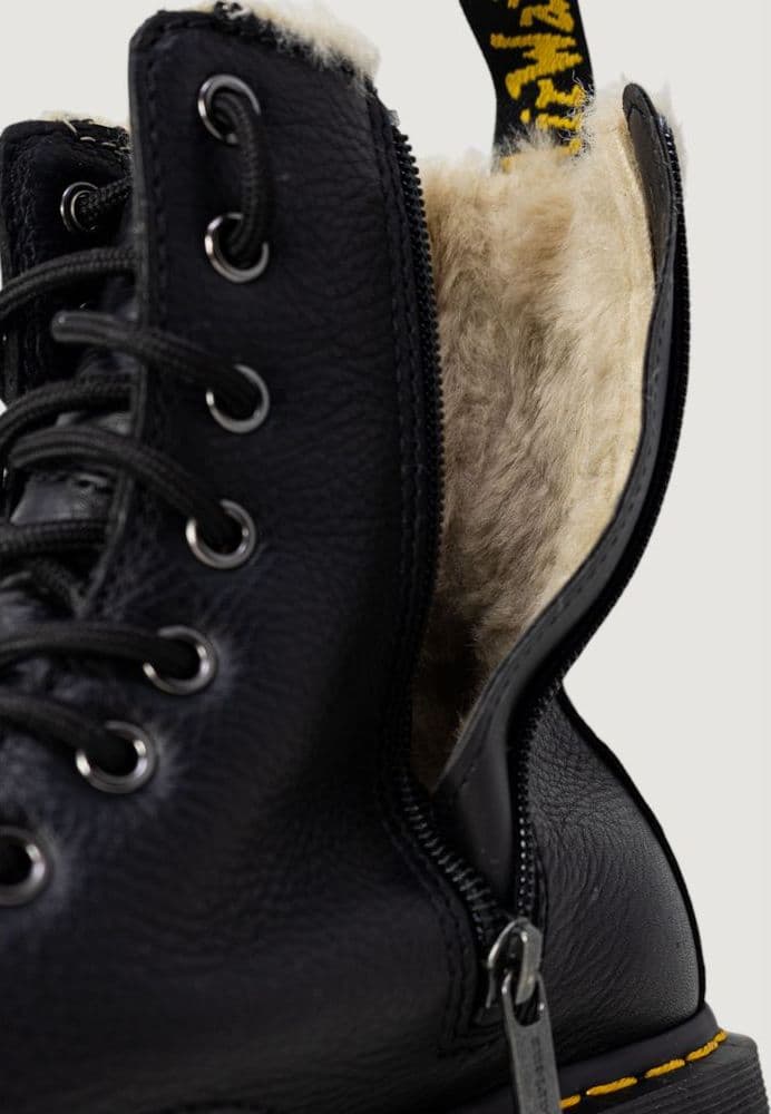 Dr. Martens Black Leather Lace-Up Boots - 4