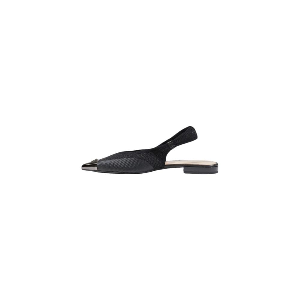 PINKO Black Leather Flat Sandals - 3