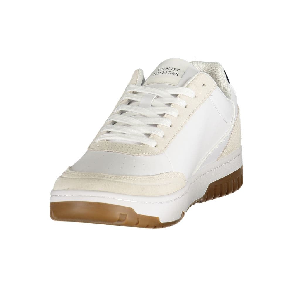 Tommy Hilfiger White Polyurethane Men's Sneaker - 3