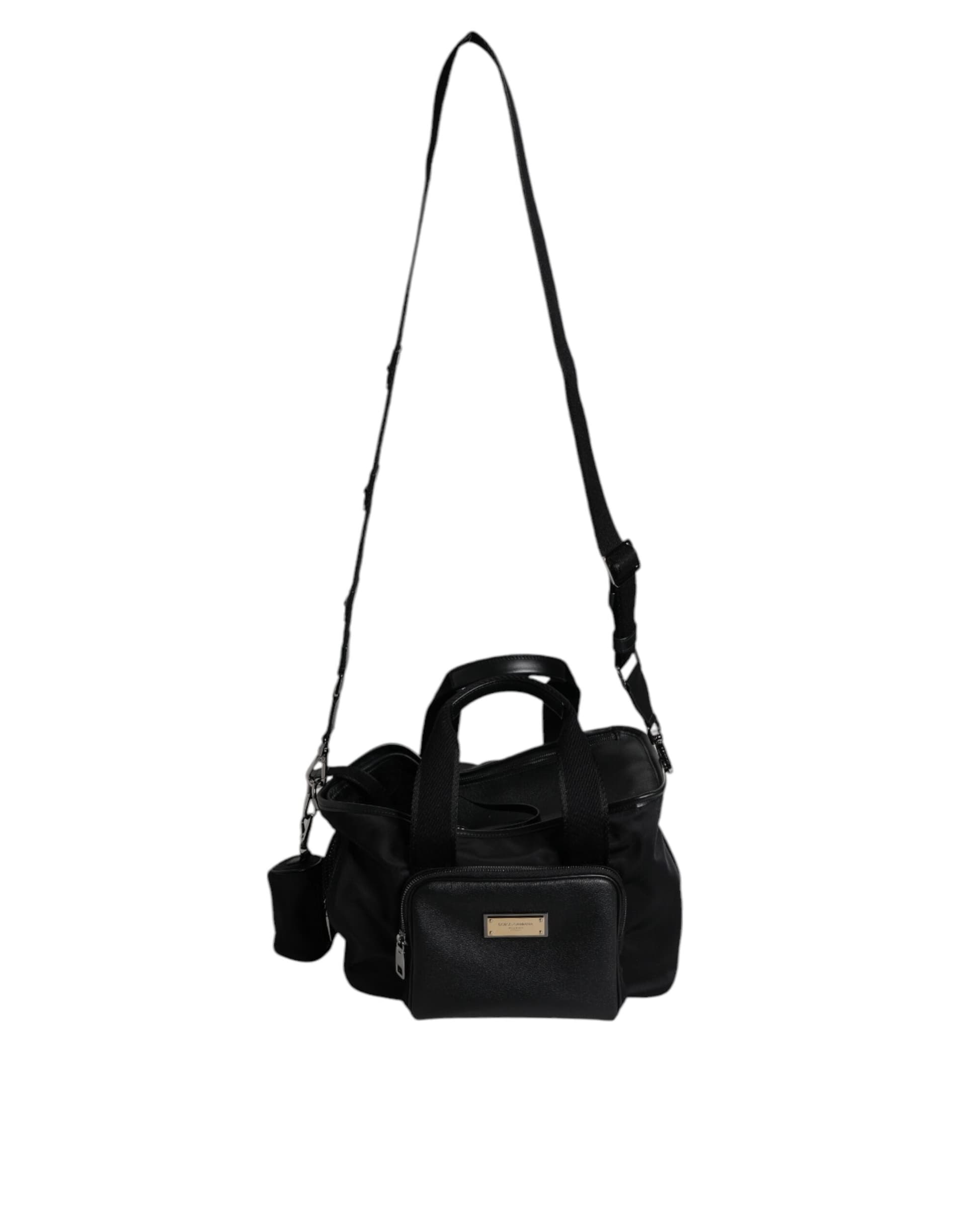 Dolce & Gabbana Black Shoulder Strap Pet Carry Logo Plaque Bag - 8