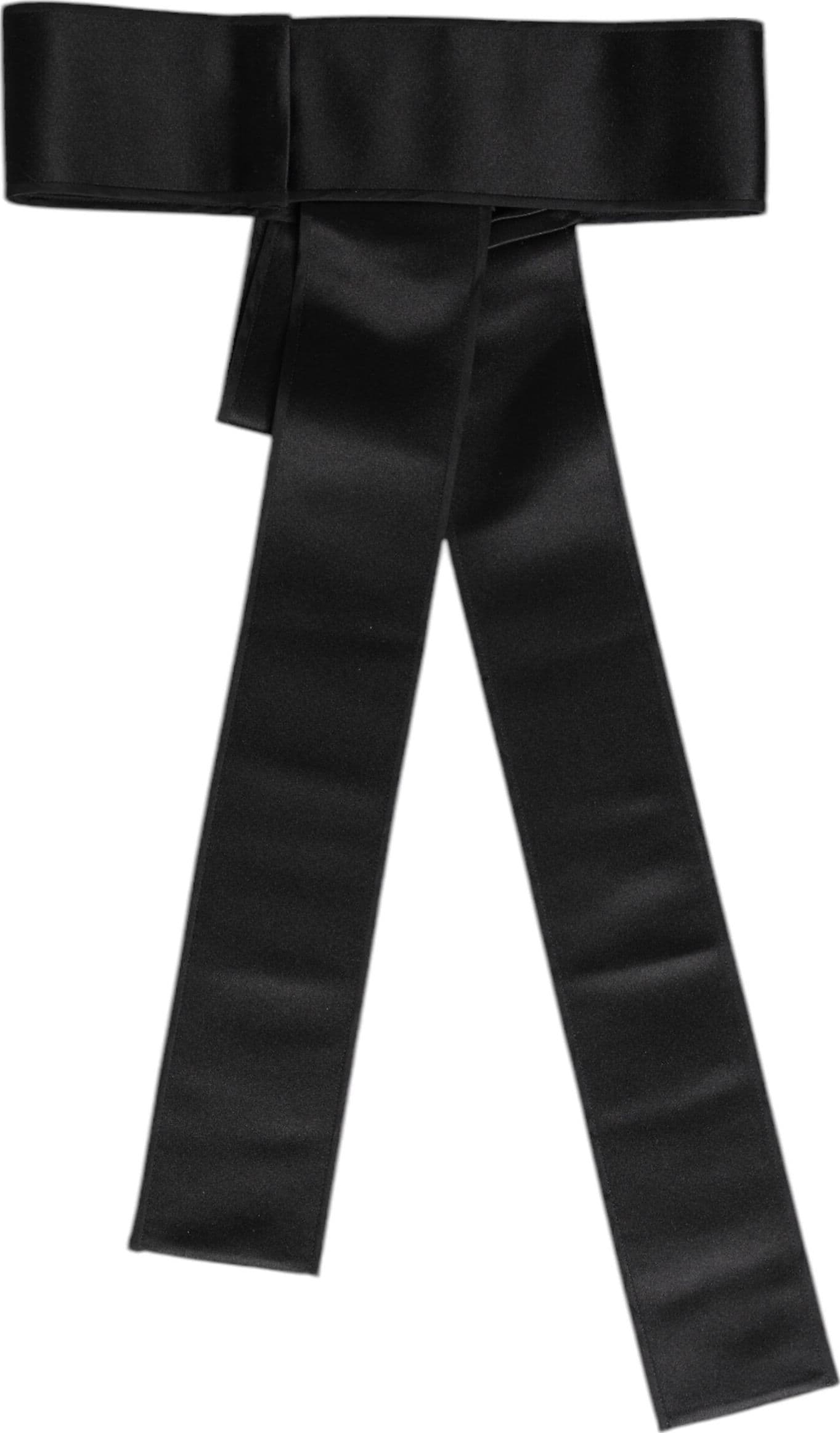Dolce & Gabbana Black Satin Wide Waist Belt - 3